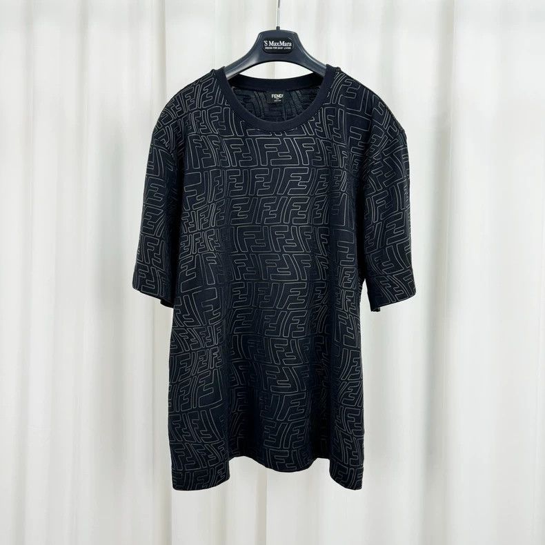 Fendi Fendi FF Monogram Embossed T-Shirt - dmc Size US L / EU 52-54 / 3 - 1 Thumbnail