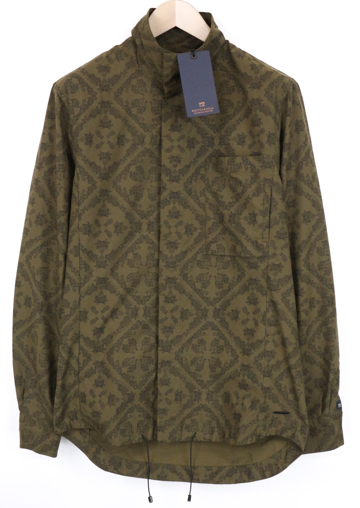 AMS COUTURE S Green Pattern Cotton Jacket 74934