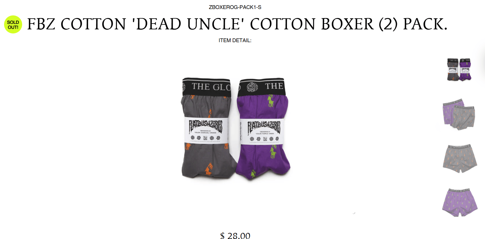 Flatbush Zombies Flatbush Zombies Boxers and Facemask Combo - Brand New Size 30 - 3 Thumbnail