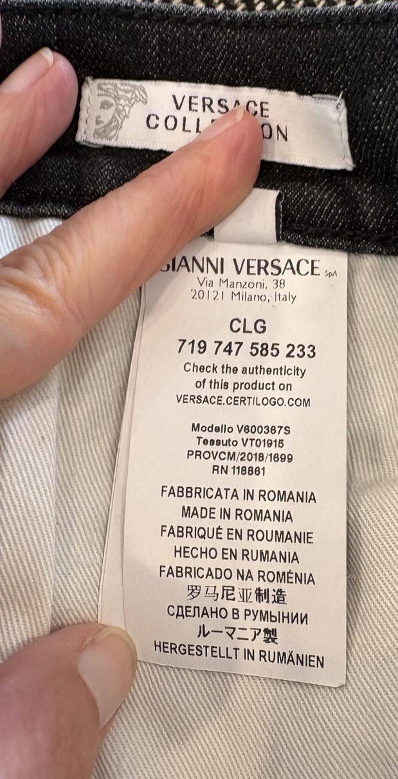 Other Versace Collection Men's Dark Gray Denim Jeans Size 31 Size US 31 - 4 Thumbnail