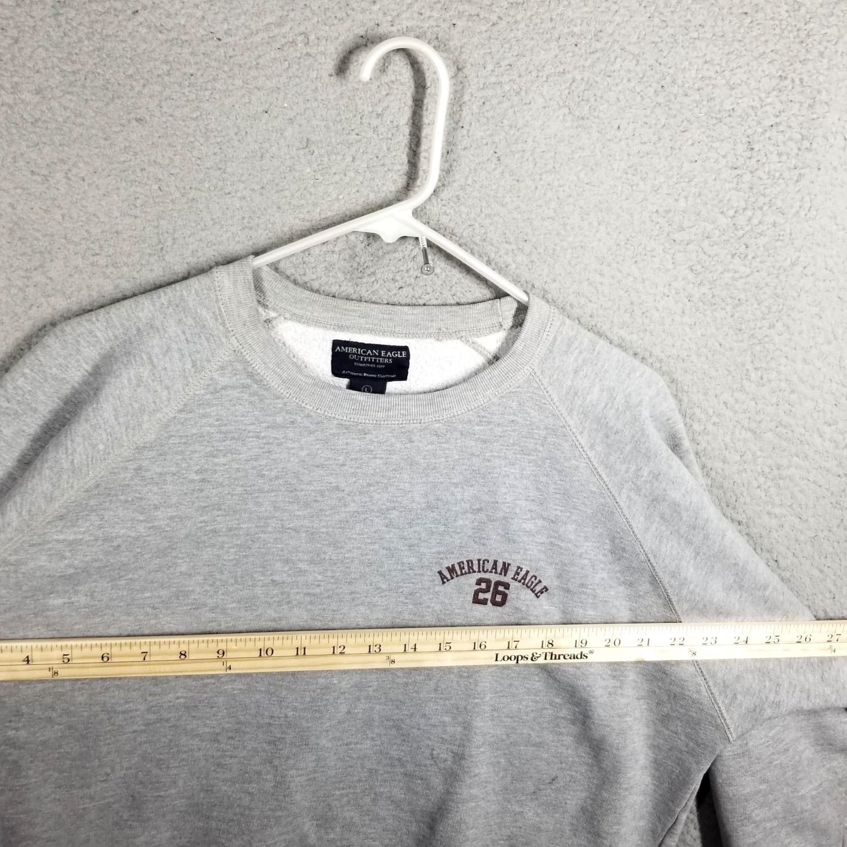 American Eagle Outfitters VINTAGE American Eagle Outfitters Sweatshirt Mens L Gray 26 Graphic Fleece Pullover Size US L / EU 52-54 / 3 - 7 Thumbnail
