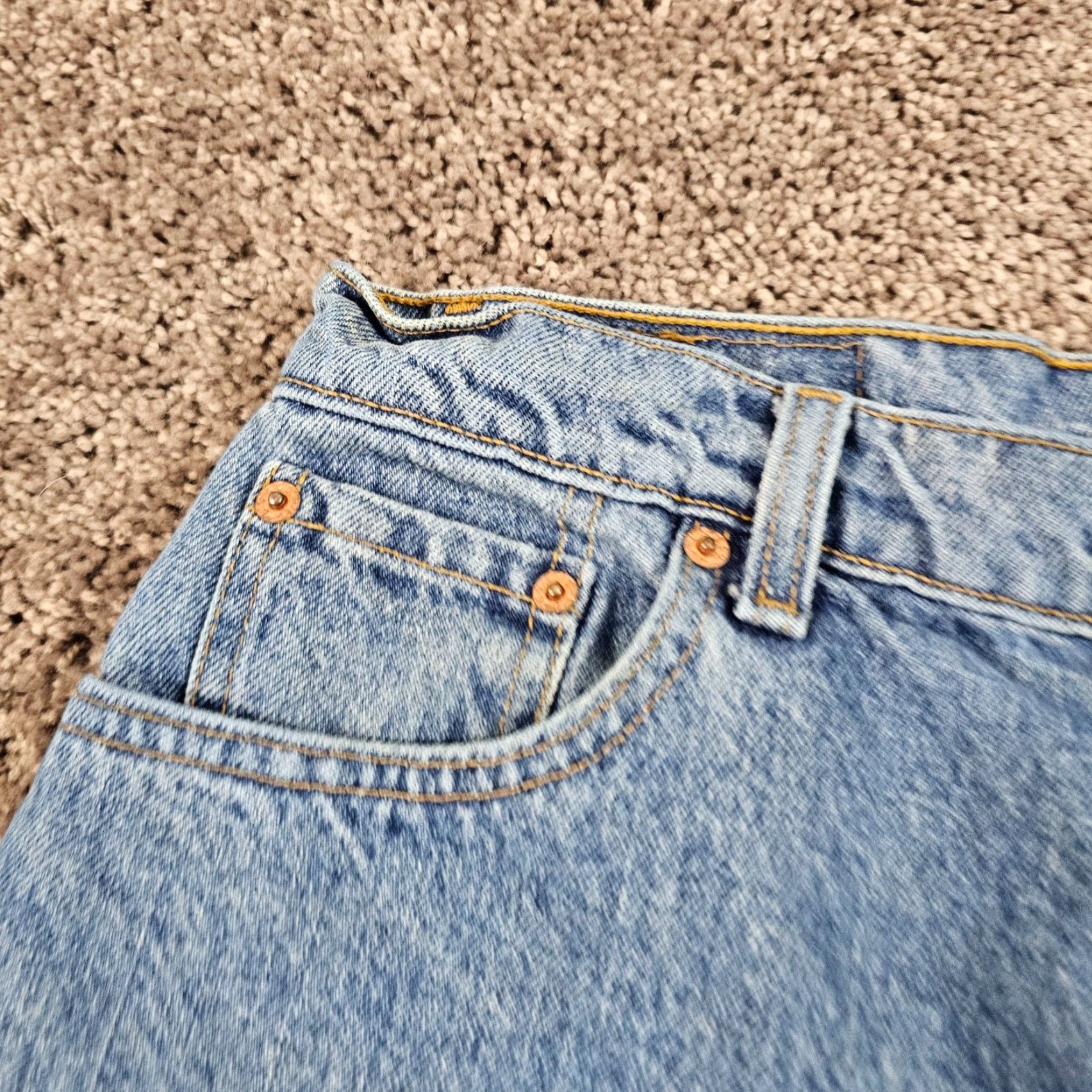Levi's VINTAGE Levi's 550 Jeans Womens Tapered Relaxed Fit 13 Denim Cotton Blue 30x30 90s Size 30" / US 8 / IT 44 - 3 Thumbnail