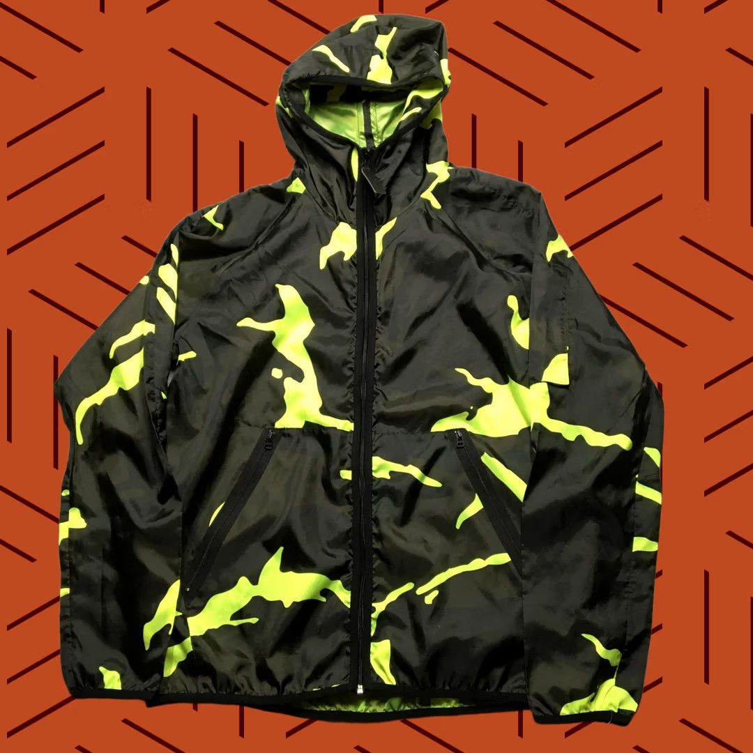 Vintage G-Star RAW STRT HDD OVERSHIRT Jacket Men L Black Neon Camo Hooded Lightweight Windbreaker Zip Pockets Size US L / EU 52-54 / 3 - 1 Thumbnail
