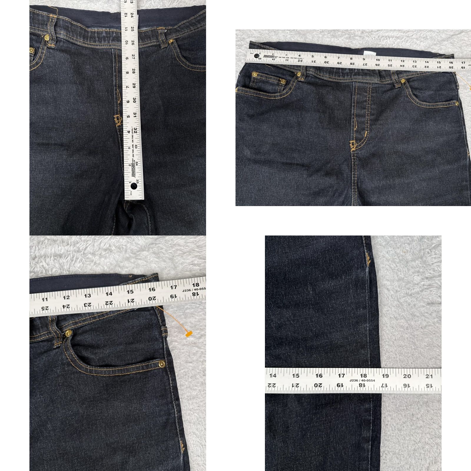 Vintage DG2 By Diane Gilman Jeans Womens M Blue High Rise Slim Jegging Stretch Dark Wash Size 32" / US 10 / IT 46 - 8 Thumbnail