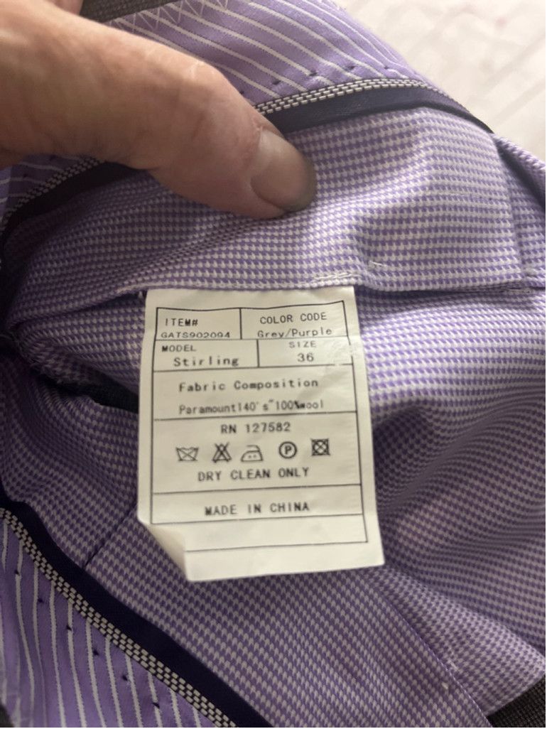 Other Tailored Gray Flat-Front Wool-Blend Dress Pants Sz 32 Size US 36 / EU 52 - 4 Thumbnail