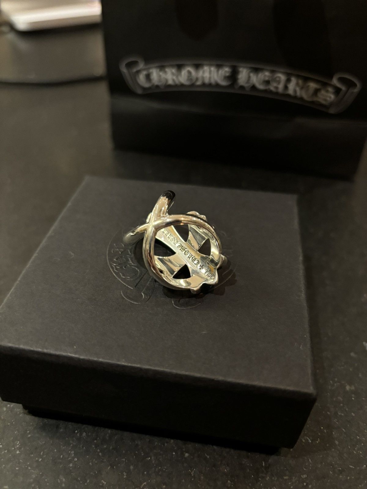 Chrome Hearts Chrome Hearts Emerald Pave Infinity Cross Ring Size ONE SIZE - 6 Thumbnail