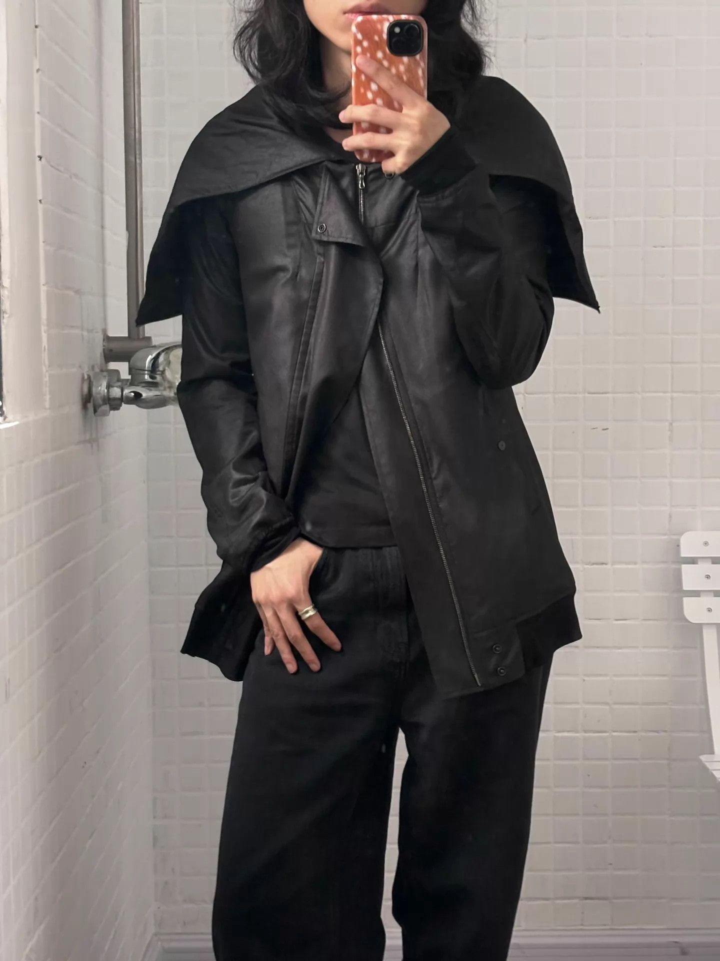 Julius Black Hooded Zip-Up Jacket Size S Size US S / EU 44-46 / 1 - 2 Thumbnail