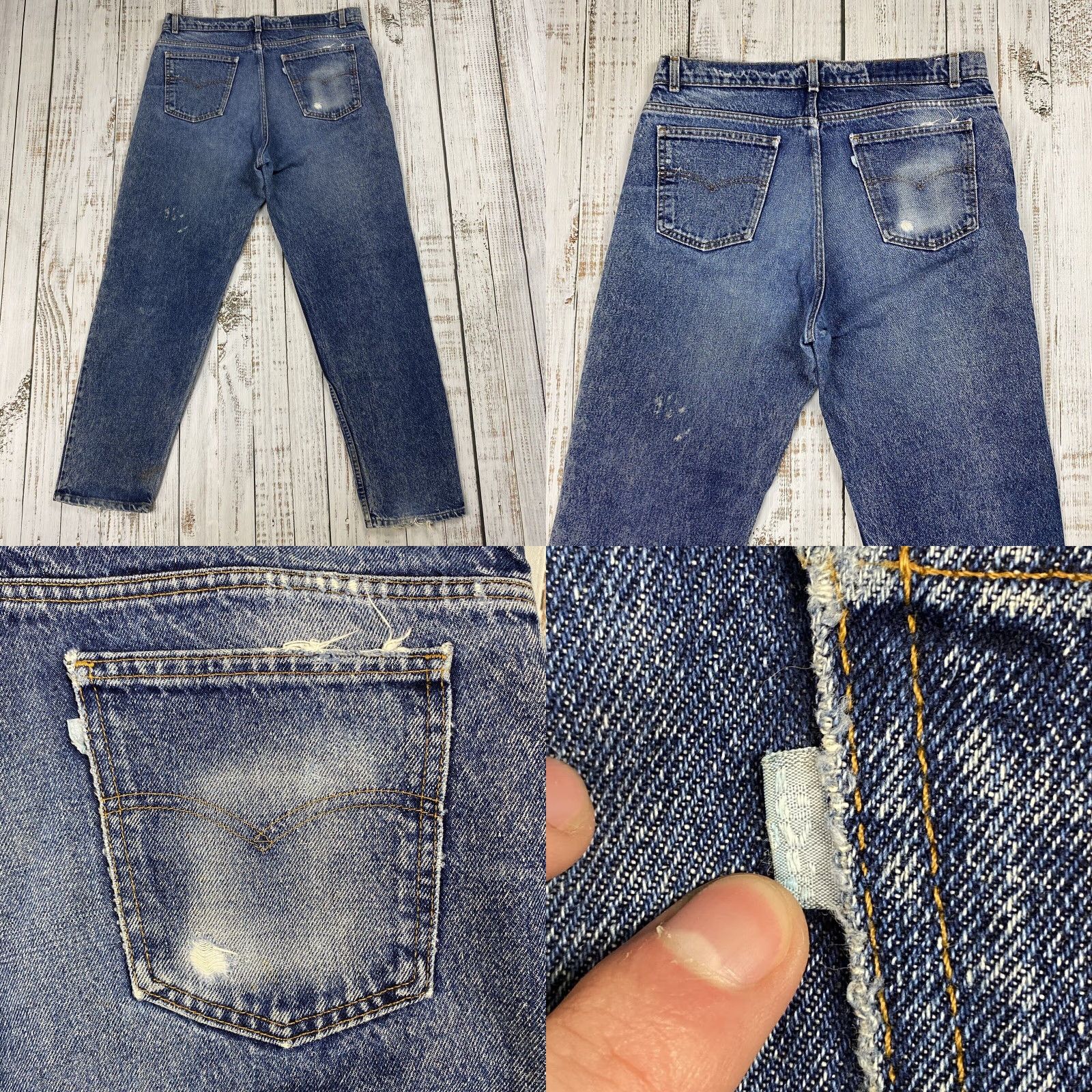 Levi's Vintage Levi's 550 Jeans Men Dark Wash Denim 38x32 USA Made Faded Tapered Size US 38 / EU 54 - 8 Thumbnail