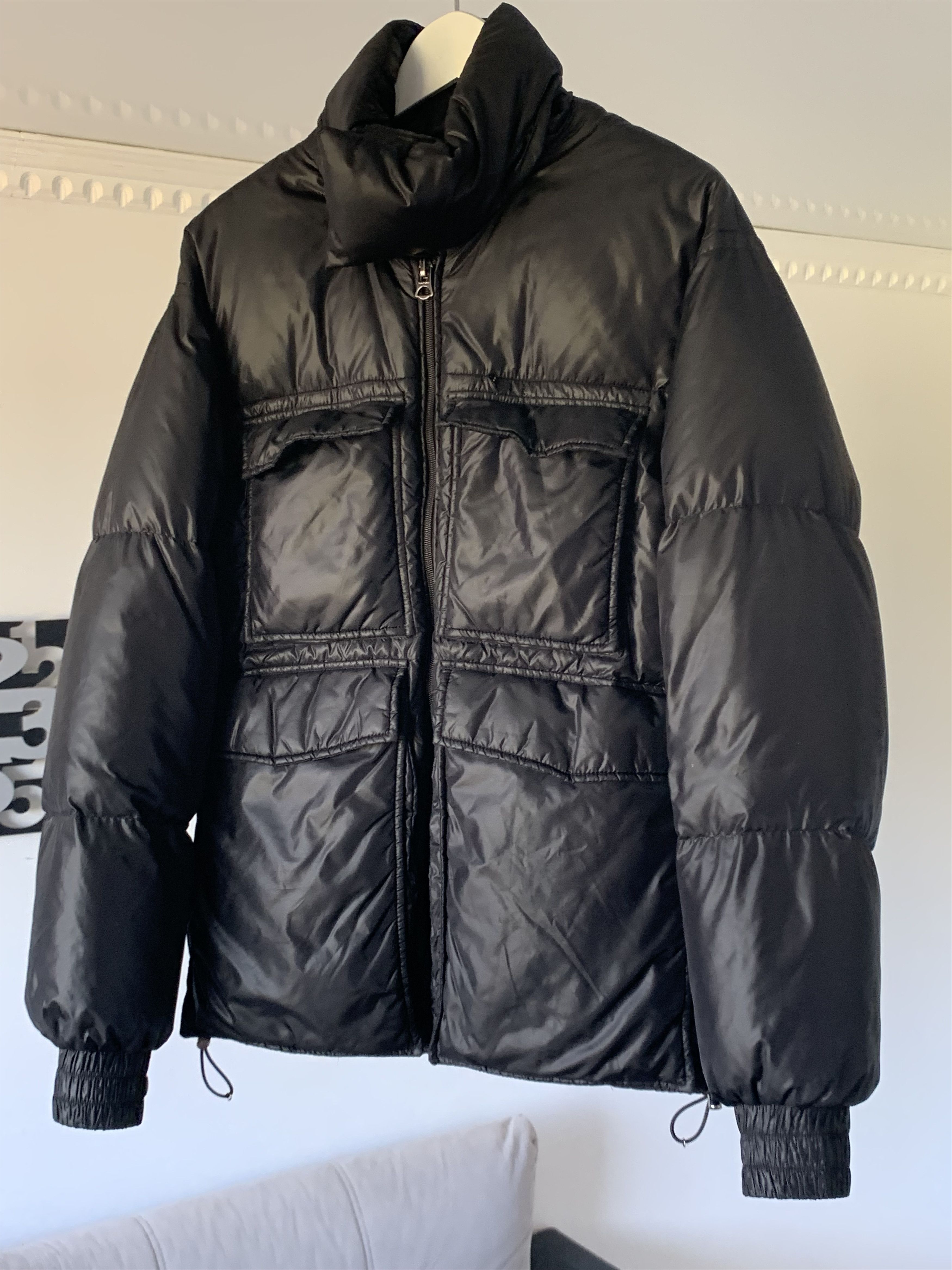 Pre-owned Acne Studios Minus Gloss Paw17 Puffer Hooded Jacket In Black