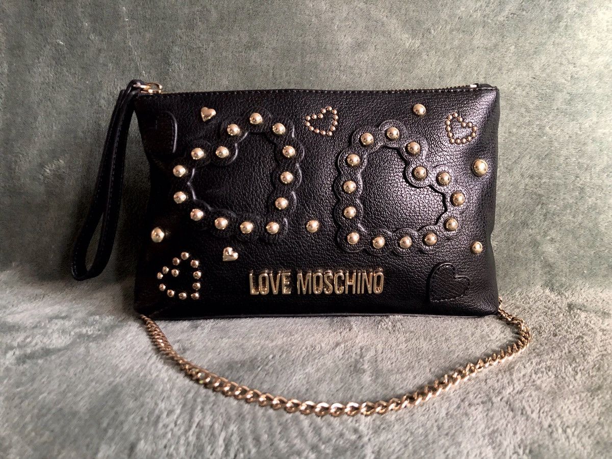 Love Moschino Love Moschino Black Embossed Heart Crossbody Shoulder Bag Size ONE SIZE - 2 Thumbnail