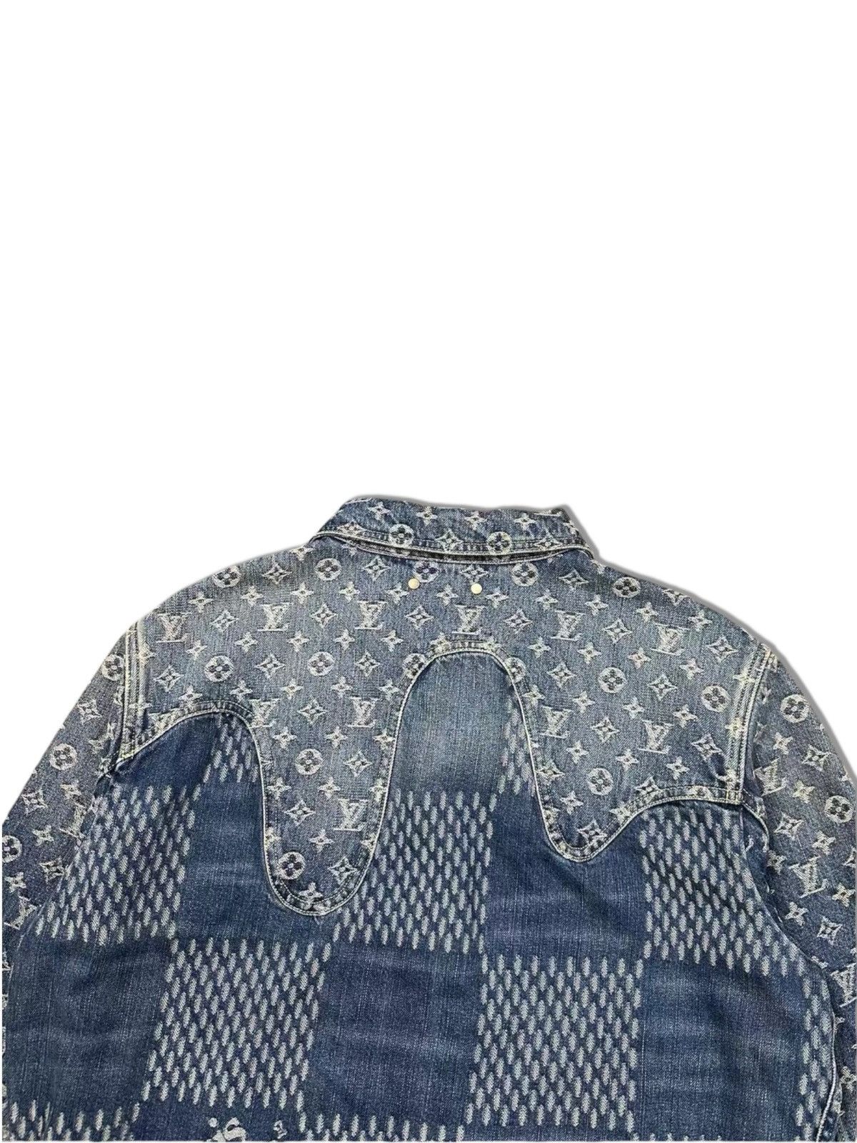 Louis Vuitton × Nigo Louis Vuitton x Nigo 54 Patchwork Monogram Denim Jacket Size US L / EU 52-54 / 3 - 3 Thumbnail