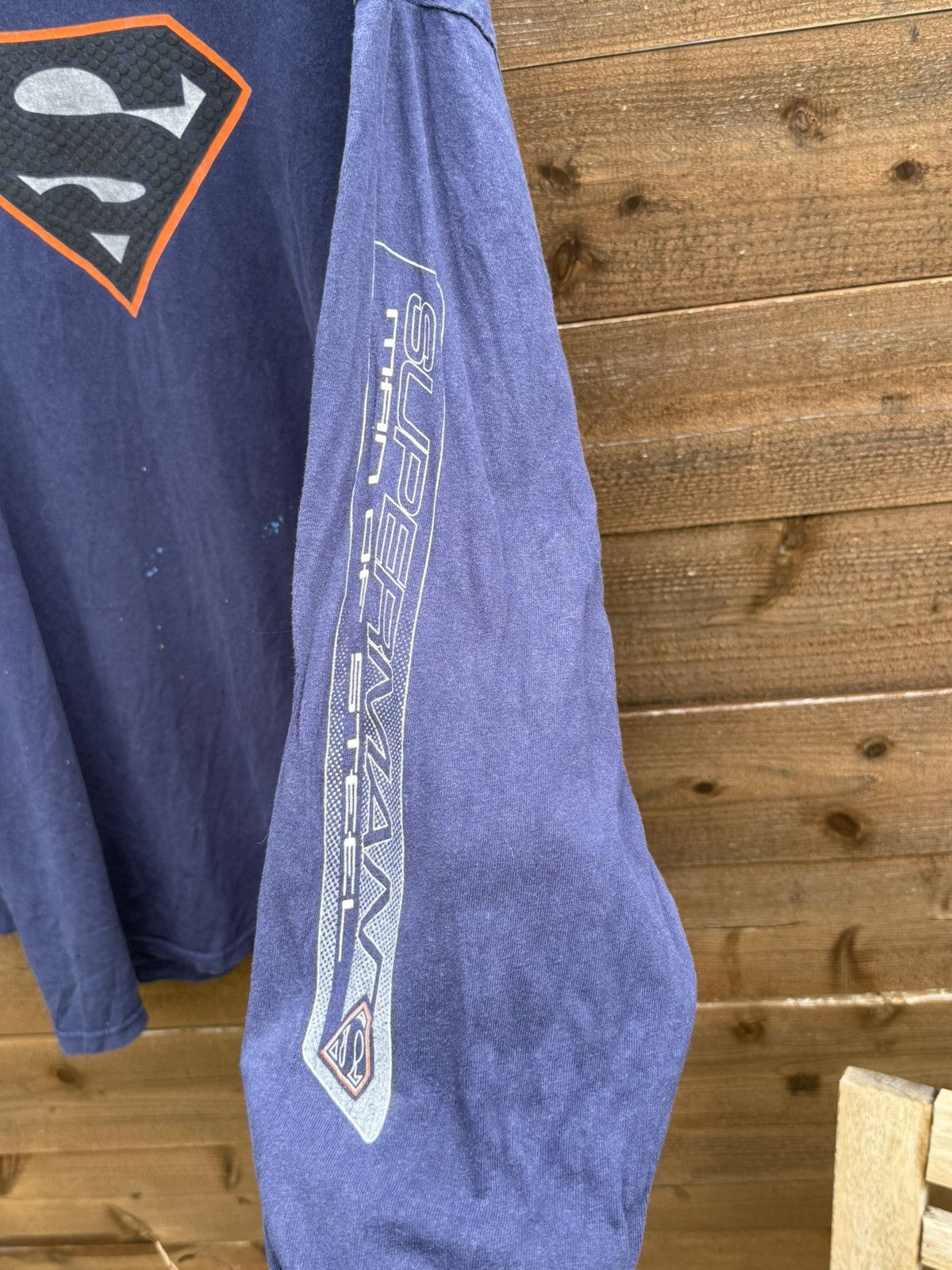 Vintage Vintage 90s Superman Man of Steel Longsleeve Tshirt Size US XL / EU 56 / 4 - 9 Thumbnail
