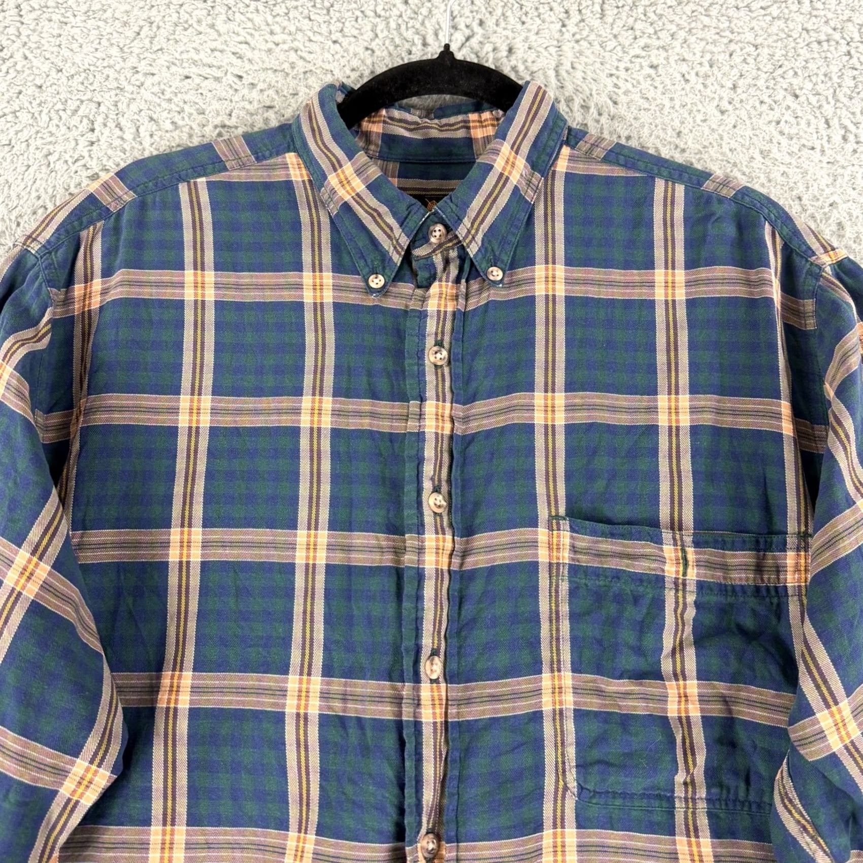 Eddie Bauer VINTAGE Eddie Bauer Button-Down Shirt Mens M Blue Plaid Long Sleeve Cotton Size US M / EU 48-50 / 2 - 2 Thumbnail