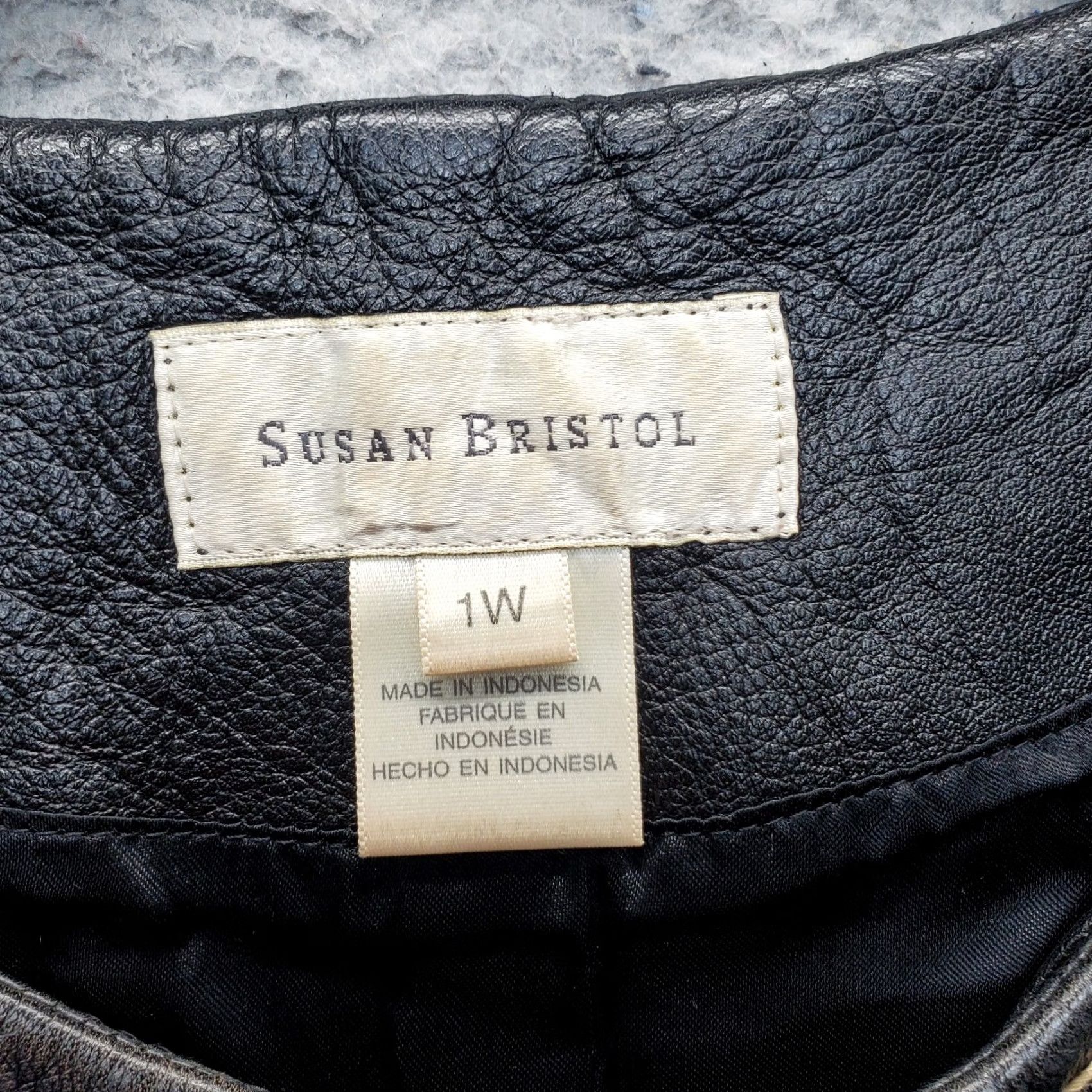 Vintage Susan Bristol Biker Vest - Womens Sleeve 1W Black Leather Casual Summer Size XS / US 0-2 / IT 36-38 - 3 Thumbnail