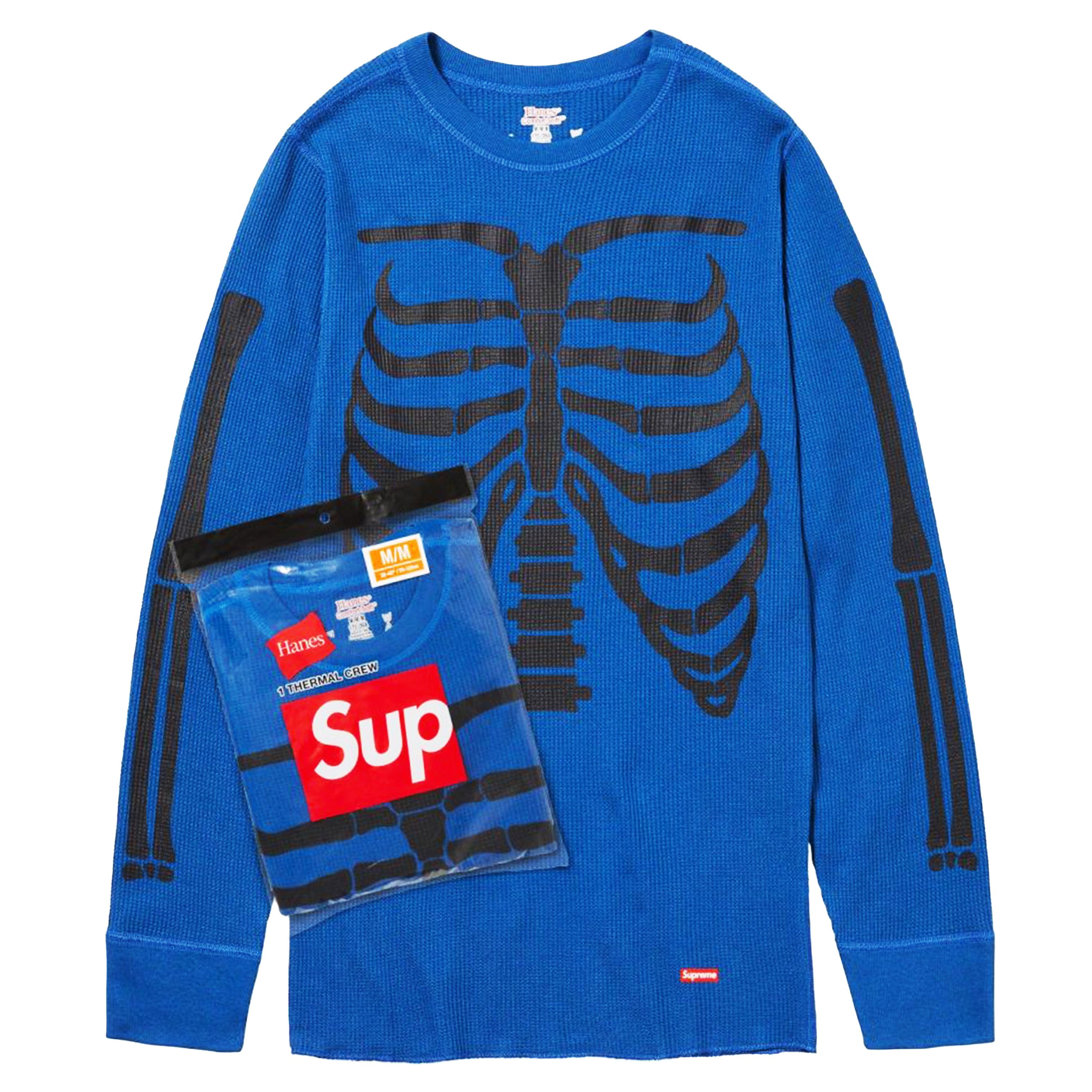 Supreme Supreme Hanes FALL-WINTER 2023 Bones Thermal Crew Top (S) Size US S / EU 44-46 / 1 - 1 Thumbnail