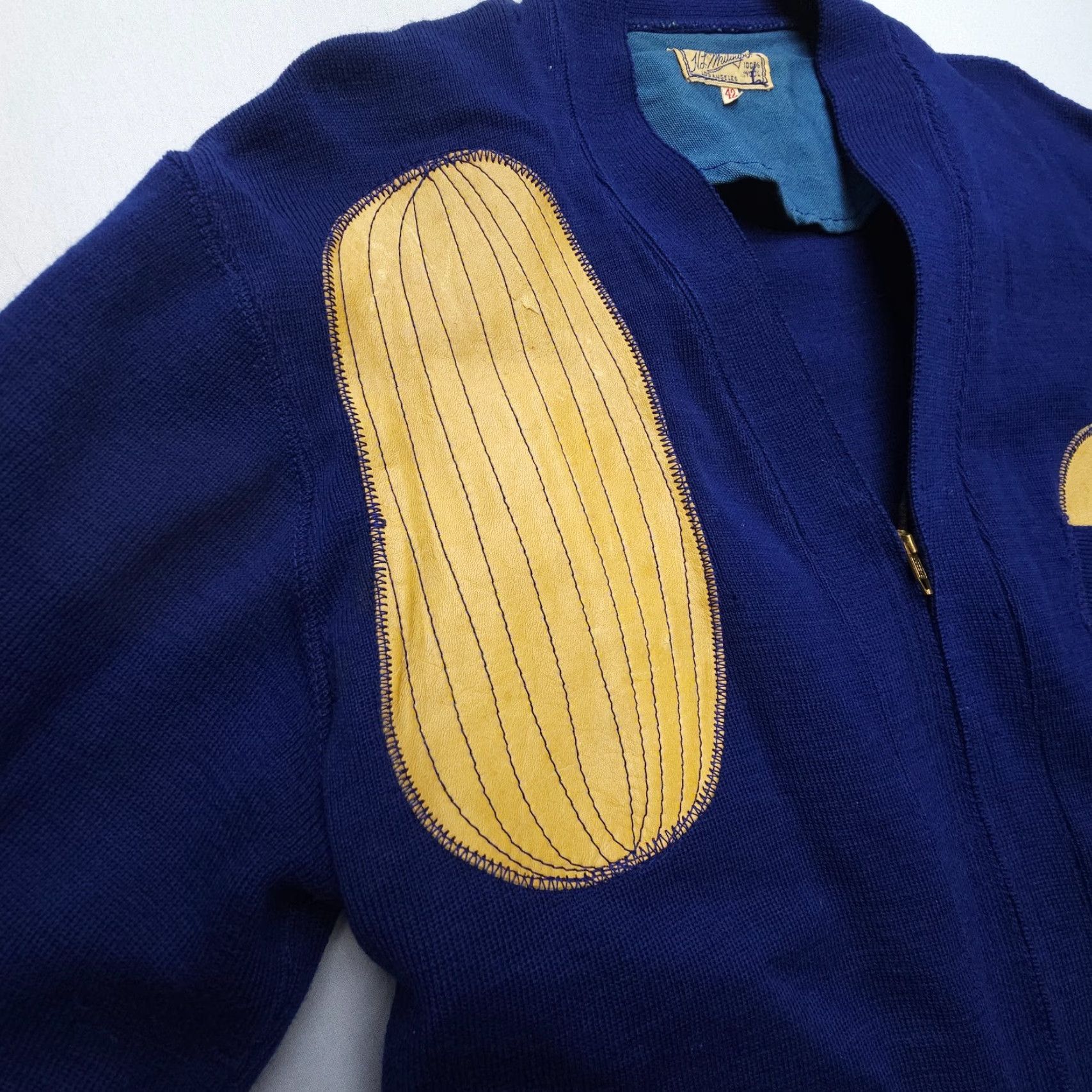 CO VINTAGE HL Whiting Co Shooting Cardigan Mens Small Wool Blue 50s 60s USA Full Zip Zipper Cardigan Men Size US S / EU 44-46 / 1 - 4 Thumbnail