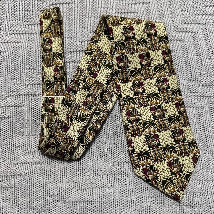 Kieselstein-Cord Kieselstein-Cord gold duck print silk tie Size ONE SIZE - 1 Thumbnail