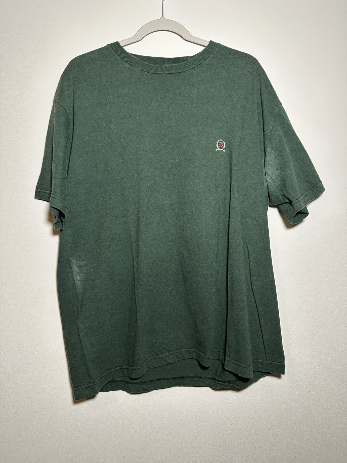 Tommy Hilfiger Vintage Green Tommy Hilfiger 90s Tee Size US L / EU 52-54 / 3 - 1 Thumbnail