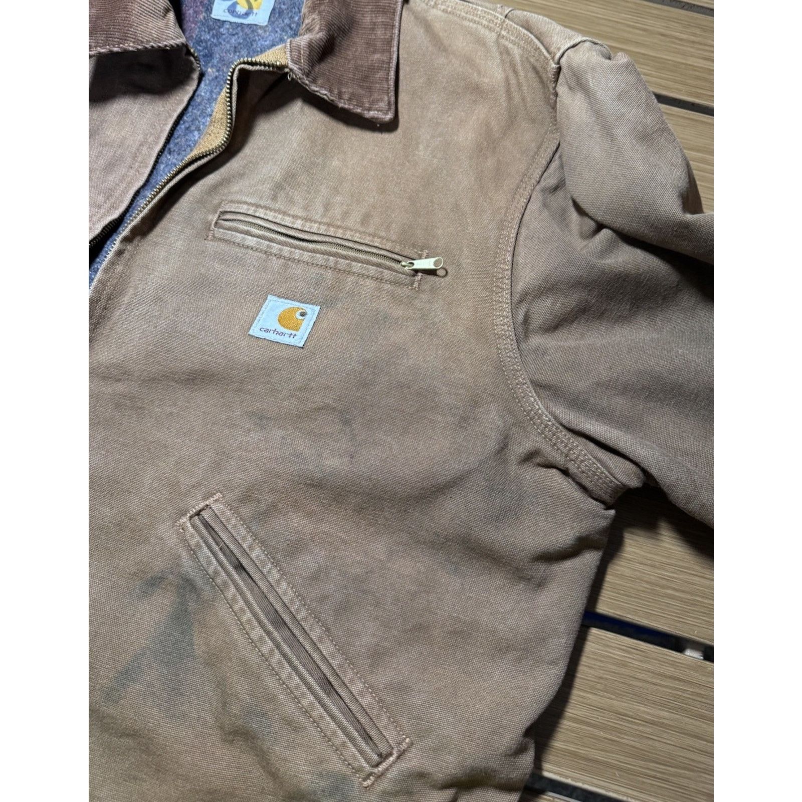 Carhartt Vintage Carhartt Detroit Jacket Mens Large Blanket Workwear Size US L / EU 52-54 / 3 - 9 Thumbnail
