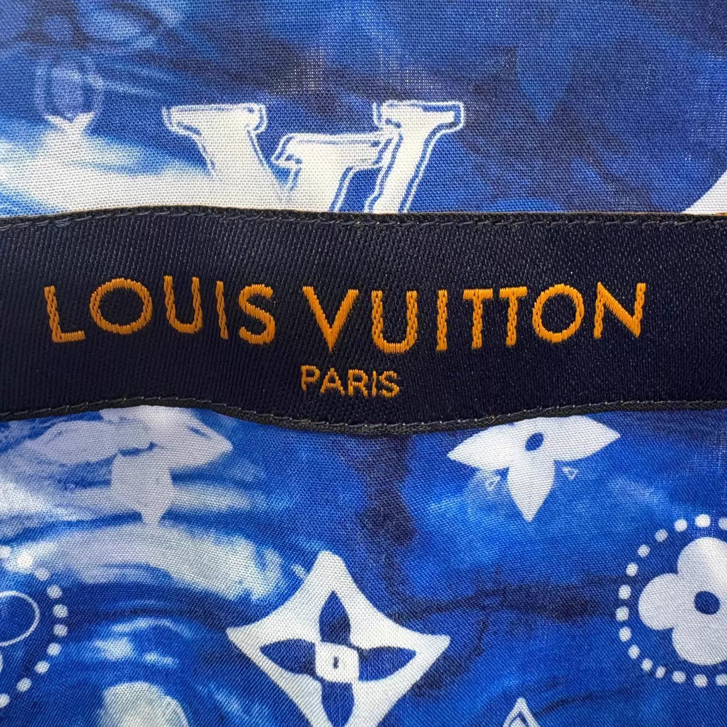 Louis Vuitton LV Cashew Ink Blue White Short Sleeve Shirt M New Size US M / EU 48-50 / 2 - 5 Thumbnail
