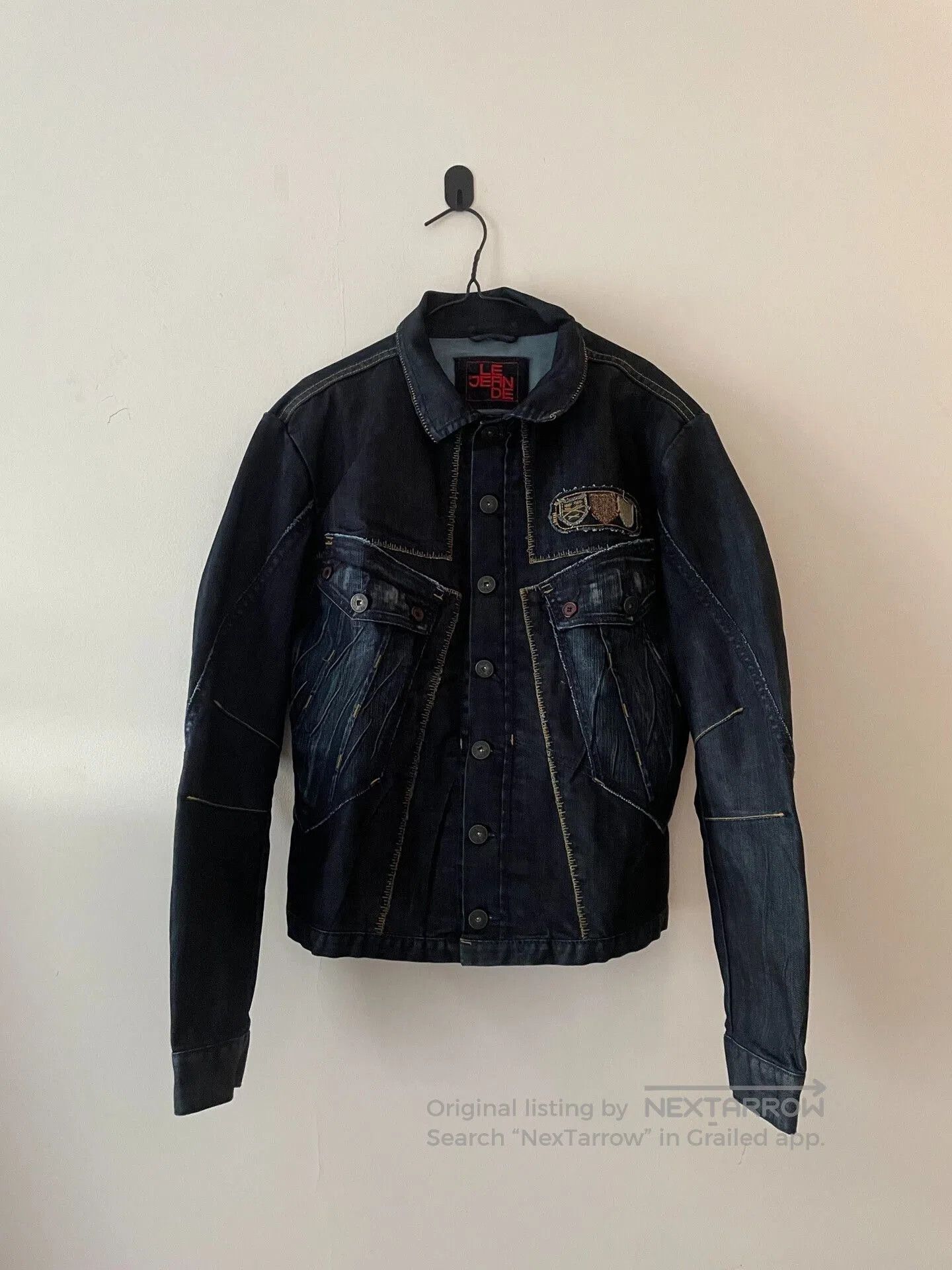 JEANERICA stylish denim jacket with star patterns. Size US L / EU 52-54 / 3 - 1 Thumbnail