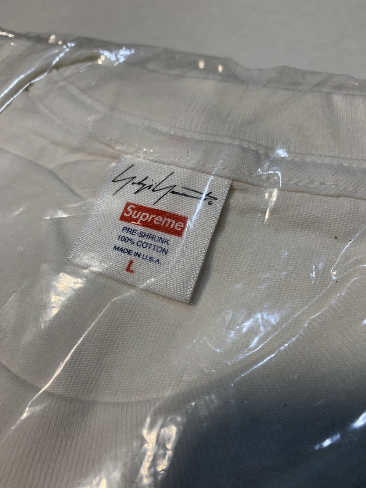Supreme × Yohji Yamamoto Yohji Yamamoto x Supreme Logo Tee FW/20 Size US L / EU 52-54 / 3 - 4 Thumbnail