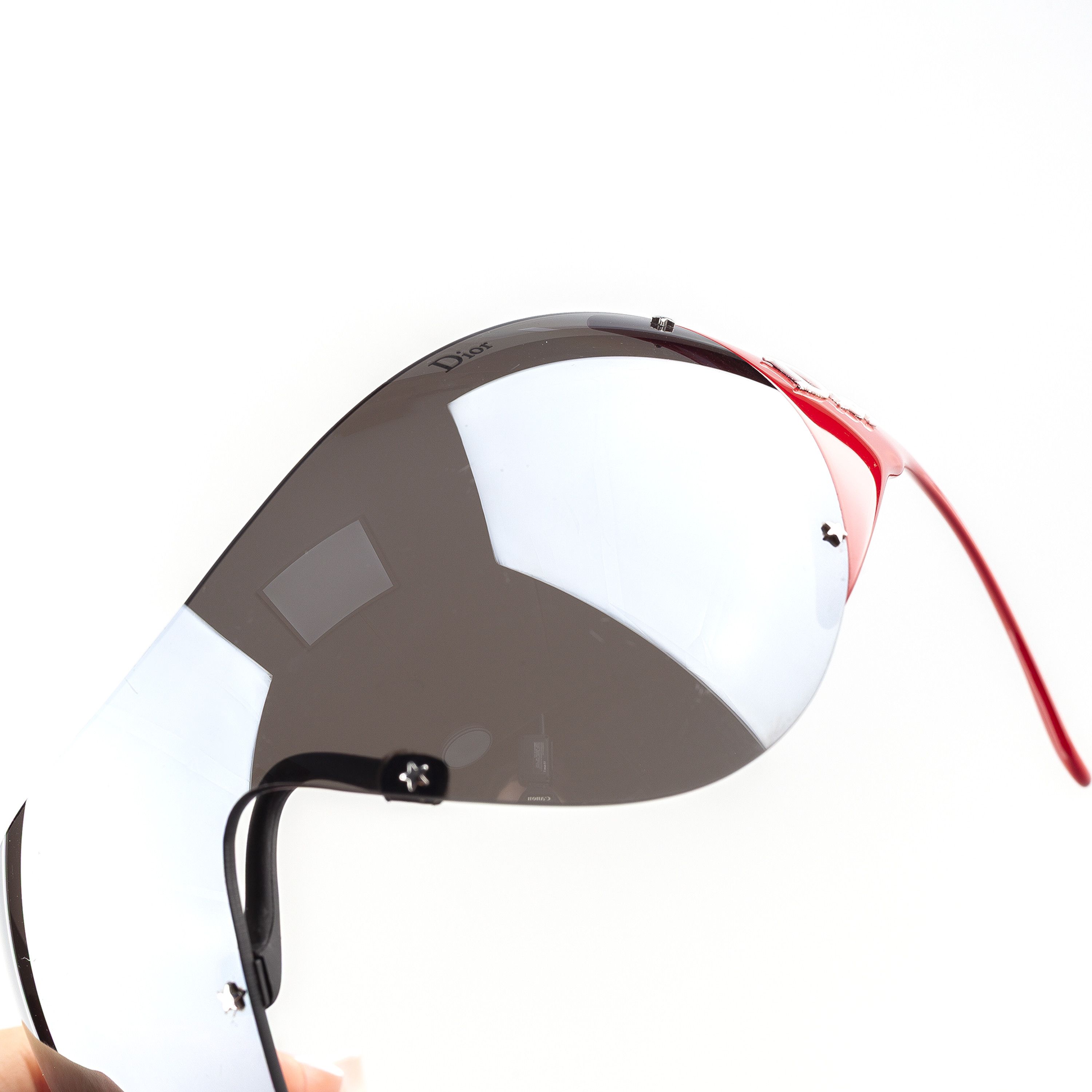 Dior Dior “DIOR SKI 1” Vintage Red Shield Mask Sunglasses Size ONE SIZE - 12 Thumbnail
