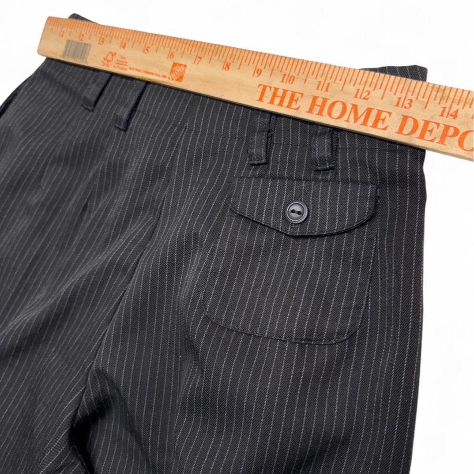 Other VTG 90s Rampage black pinstripe pleated trousers talon zip Size 28" / US 6 / IT 42 - 6 Thumbnail