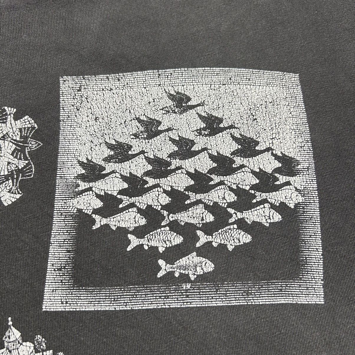 Vintage Vintage MC Escher Shirt Mens XL Black 1991 All Over Print Size US XL / EU 56 / 4 - 10 Thumbnail