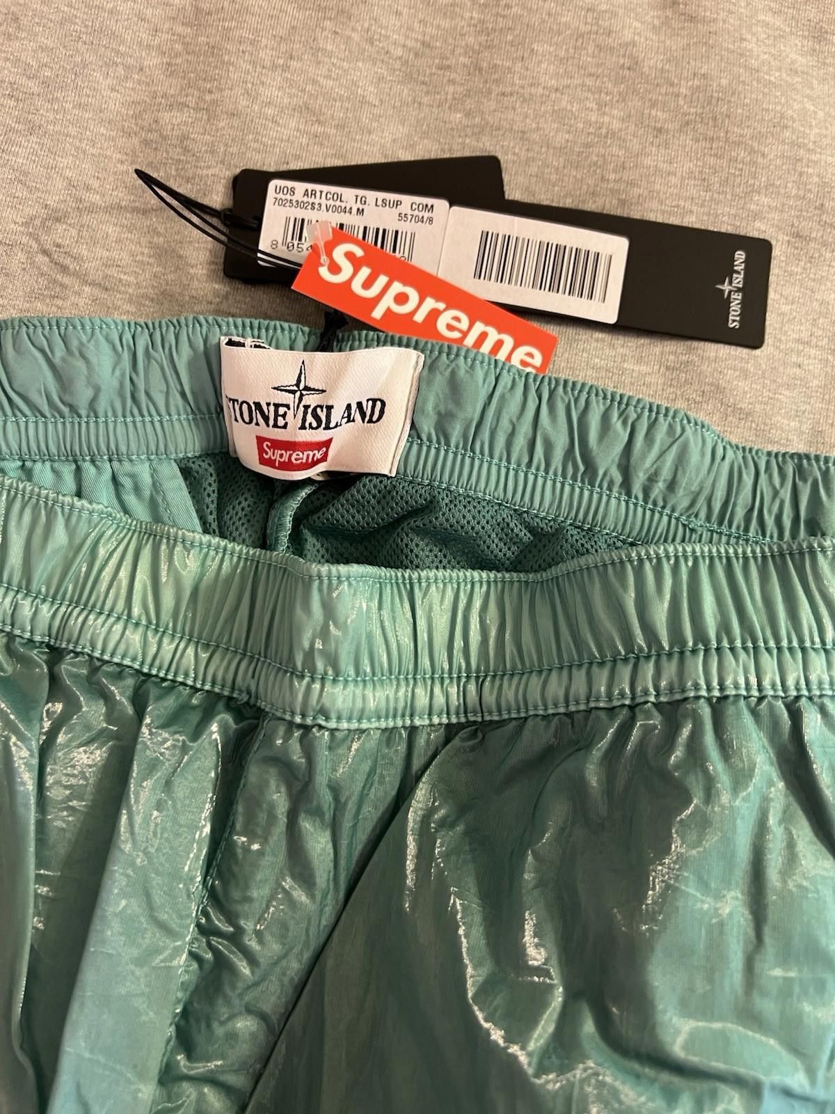 Supreme SS19 Supreme Stone Island Silk Light Blue Pants M 2019