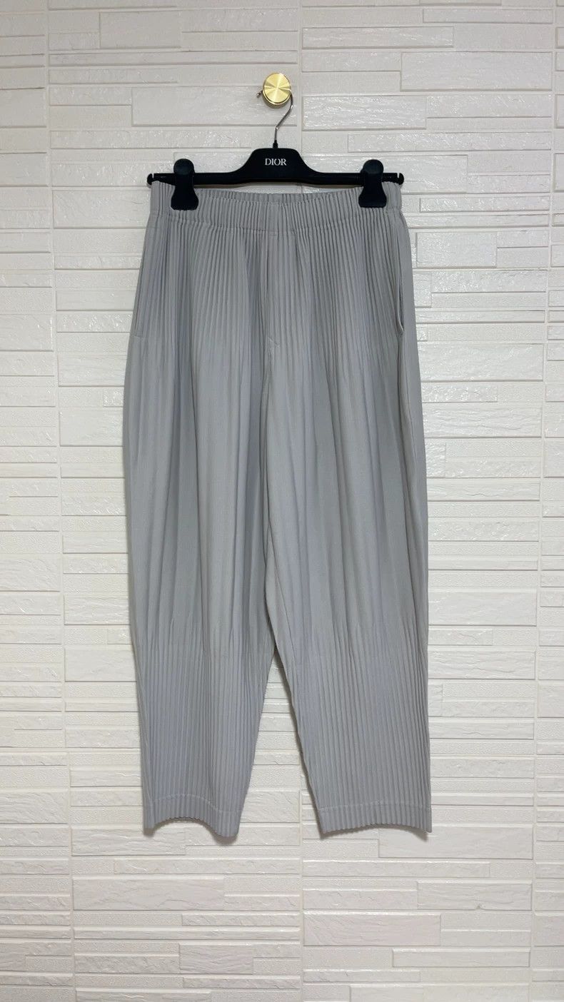 Issey Miyake Issey Miyake size:1 Grey pleated casual pants Size 22" - 1 Thumbnail