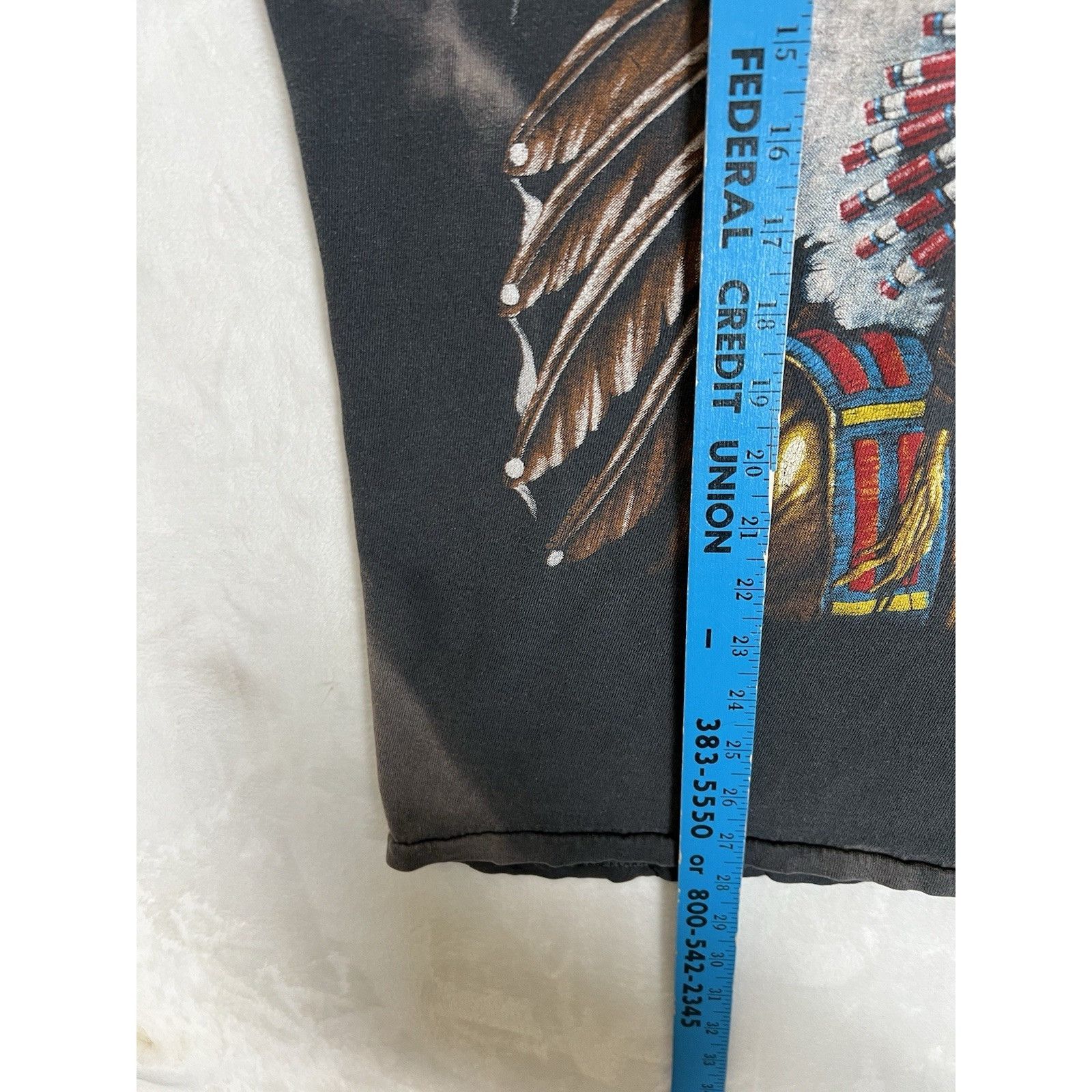 Vintage Vintage American Thunder Native American Eagle Wolf T-Shirt Size US XL / EU 56 / 4 - 6 Thumbnail