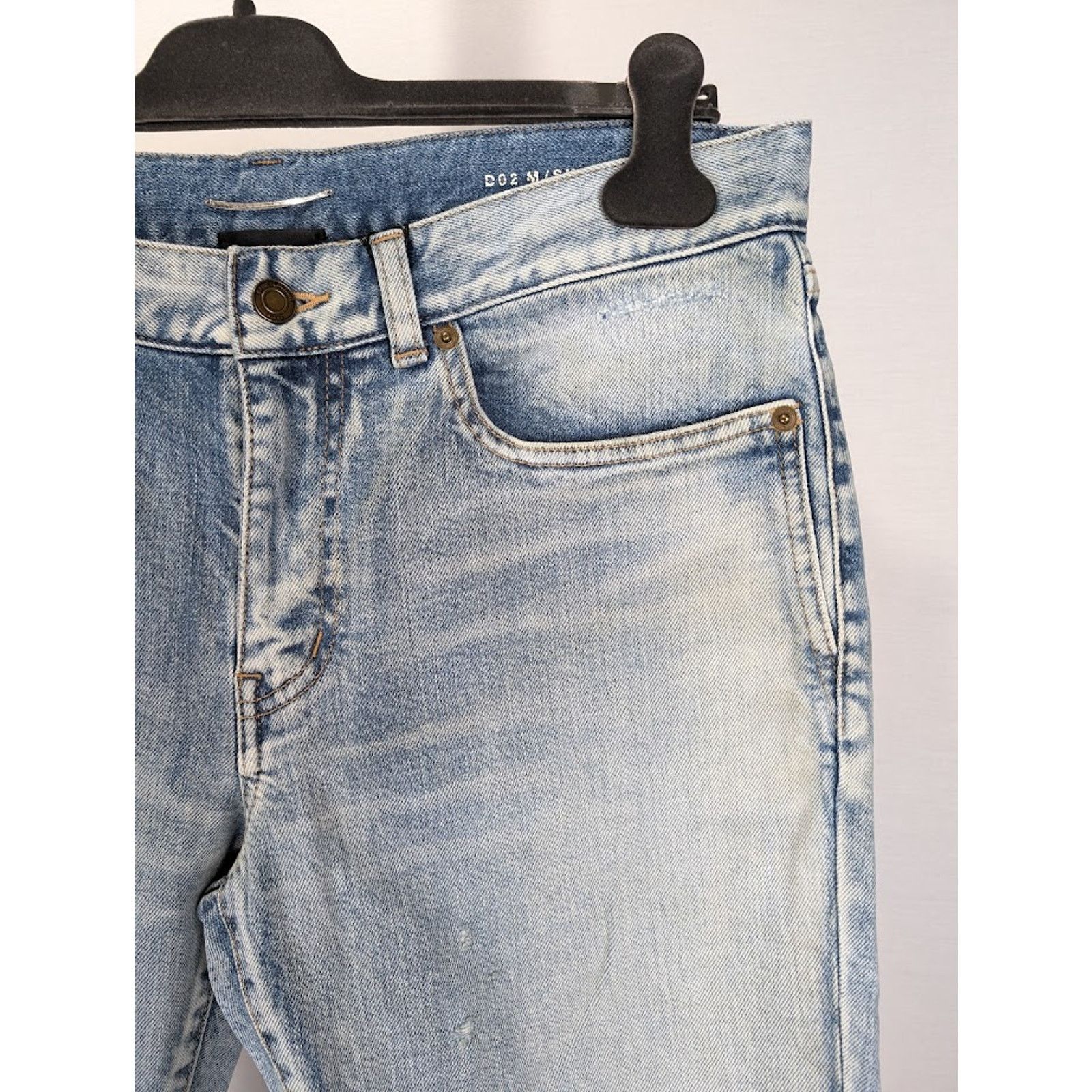 Saint Laurent Paris o1rshd1 Skinny 5 Pockets Low Pants in Santa Monica Blue Size US 36 / EU 52 - 9 Thumbnail