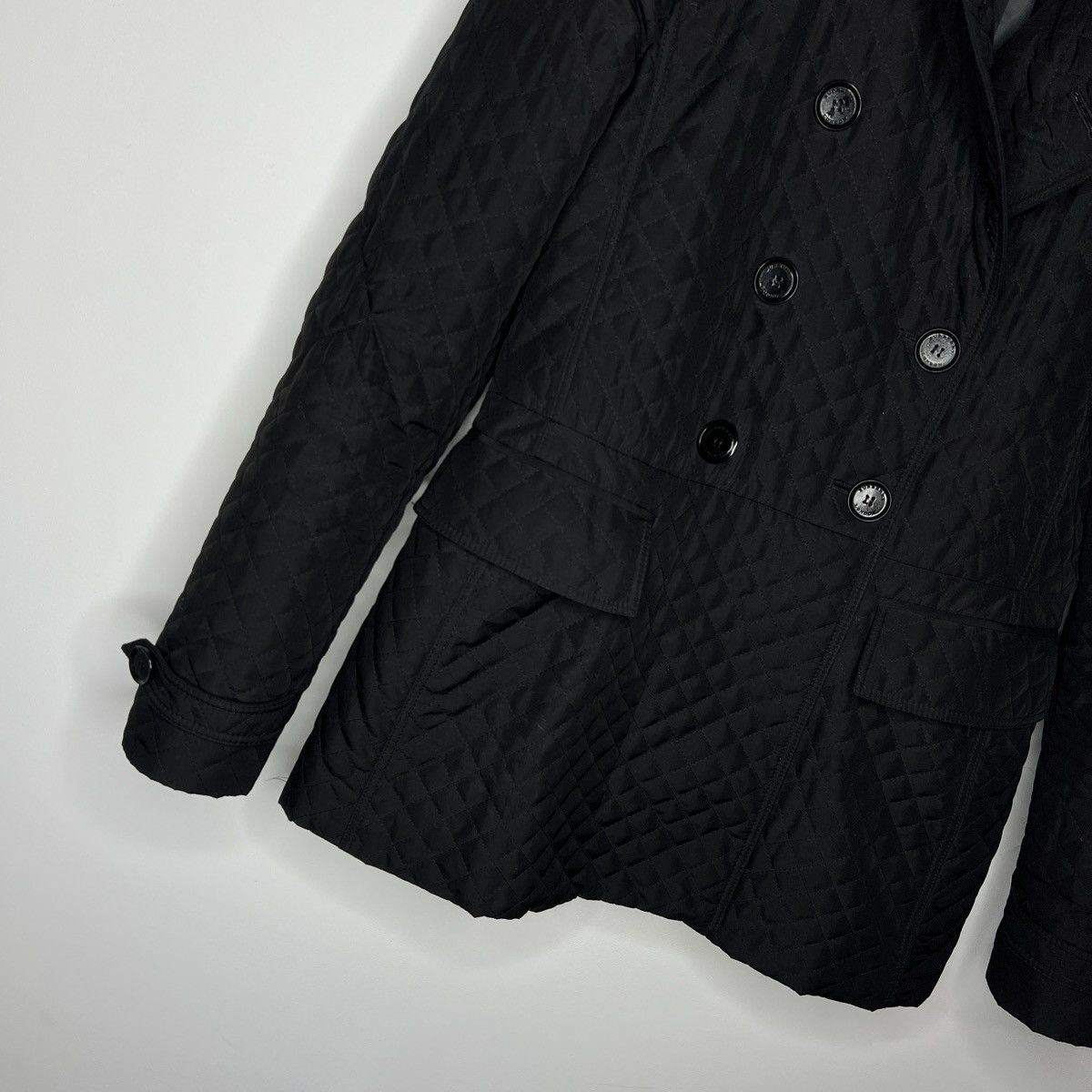 Burberry × Designer Burberry Classic Quilted Jacket Black Dark Nova Check Size S / US 4 / IT 40 - 5 Thumbnail