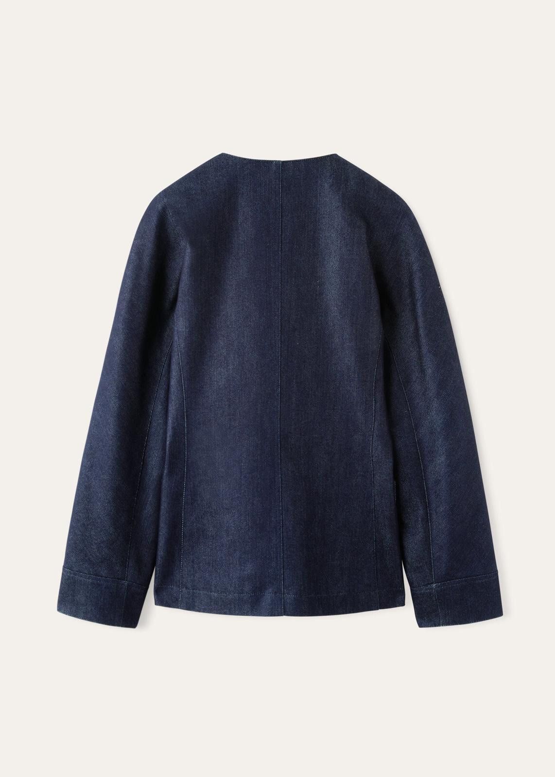 Loro Piana o1srvl11e0125 FAN7073 Denim Jacket in Navy Blue Size XS / US 0-2 / IT 36-38 - 2 Thumbnail