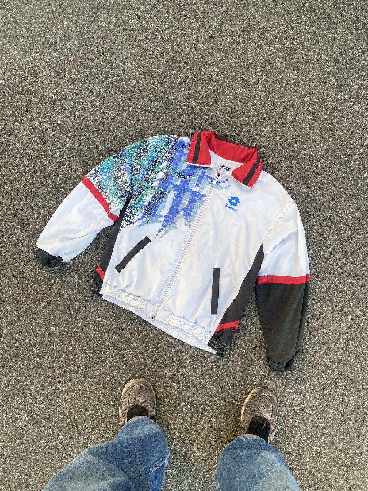 Lotto Sport Lotto Vintage 90s Tennis Italiano Windbreaker Jacket Size US M / EU 48-50 / 2 - 1 Thumbnail