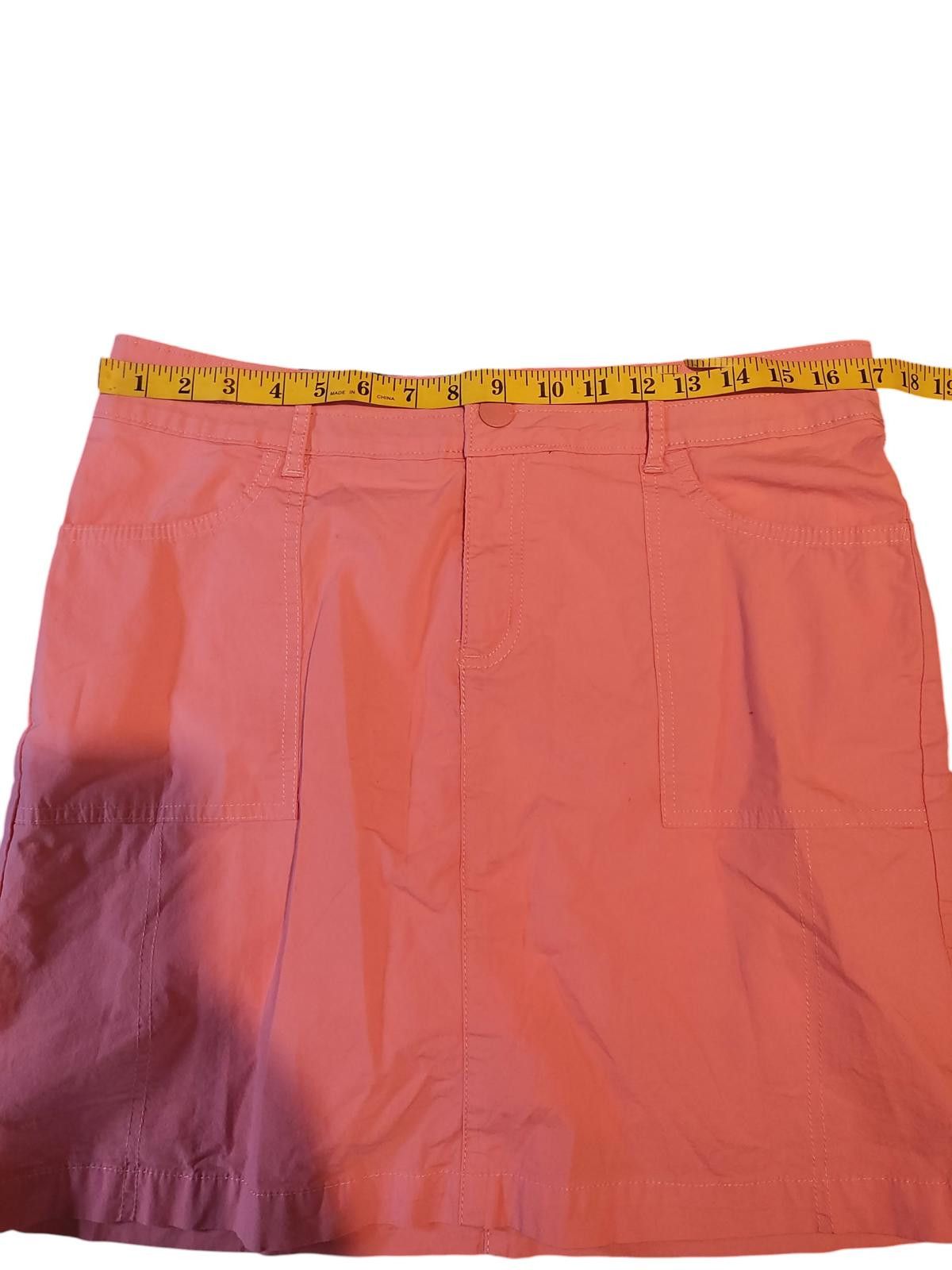 Lee Lee Coral Mini Skirt with Front Pockets Size 34" / US 12 / IT 48 - 6 Thumbnail