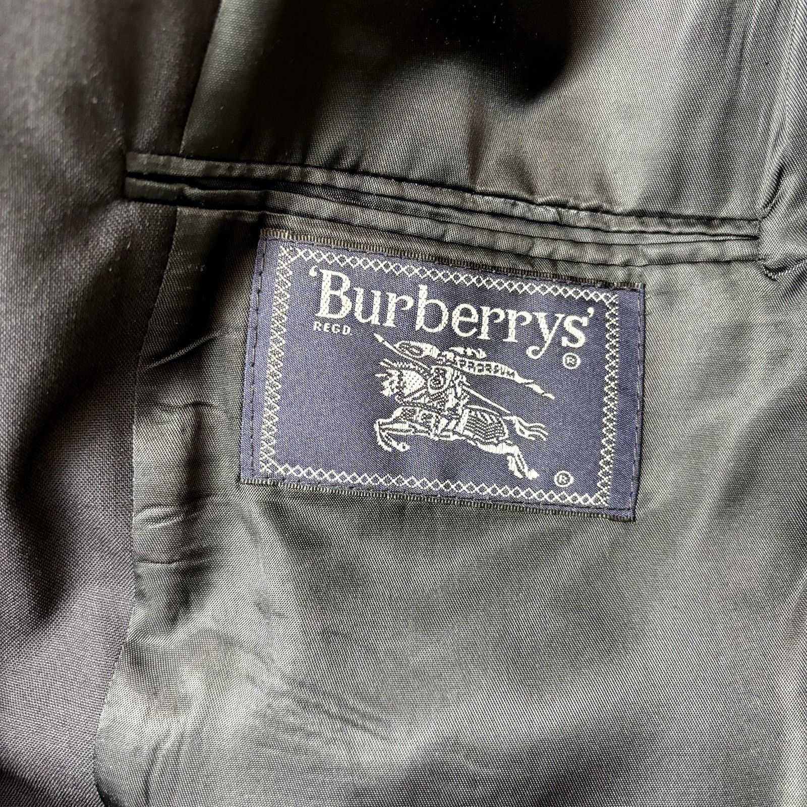 Burberry Burberrys Men's Sport Coat Blazer Navy Blue Size 44 Super 10 Size 42S - 7 Thumbnail