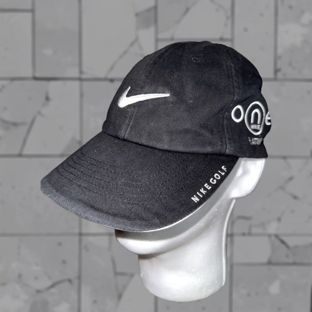 Nike VINTAGE Nike ONE PLATINUM GOLF Swoosh Hat Unisex Adults Black Adjustable One Size Size ONE SIZE - 1 Thumbnail