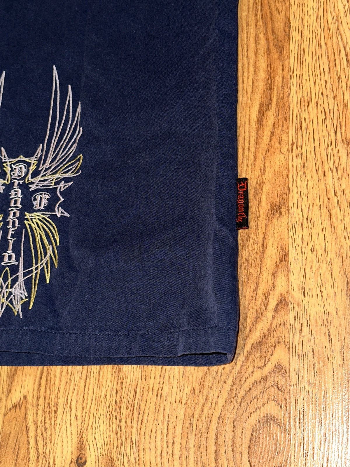 Dragonfly × Vintage Y2K Vtg DRAGONFLY Pinstriping Style Cuban Havana Work Shirt Size US L / EU 52-54 / 3 - 5 Thumbnail