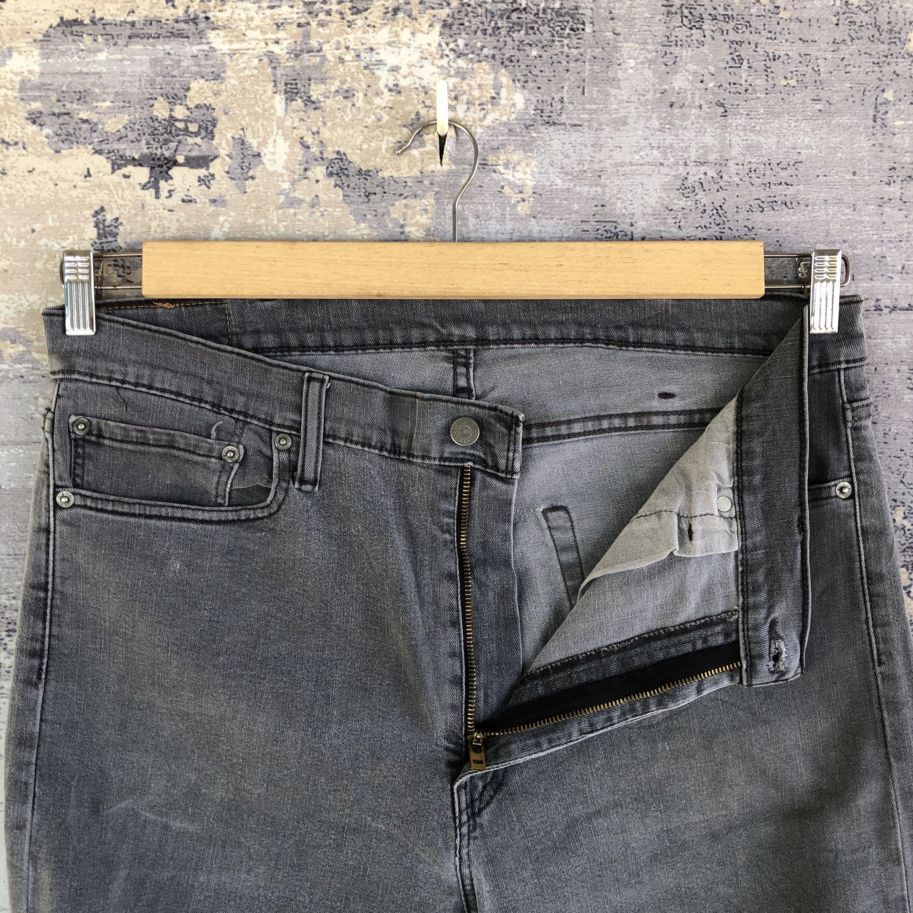 Levi's Vintage Y2K Levis 511 Ash Gray Jeans Levis Super Black Denim Size US 30 / EU 46 - 6 Thumbnail