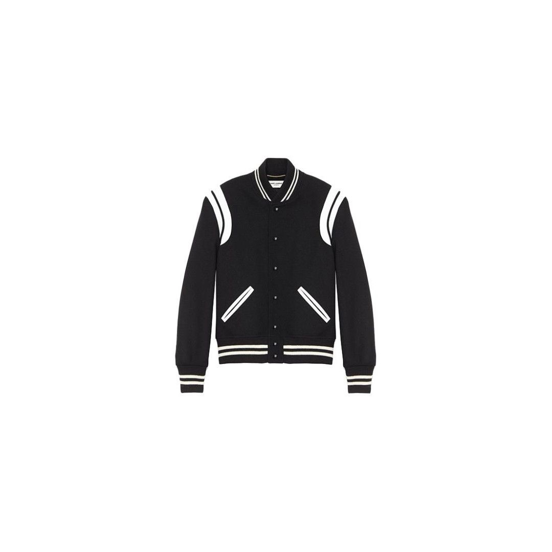 Saint Laurent Paris oc11z1225 376283 Teddy Jacket in Wool in Black Size M / US 6-8 / IT 42-44 - 1 Preview
