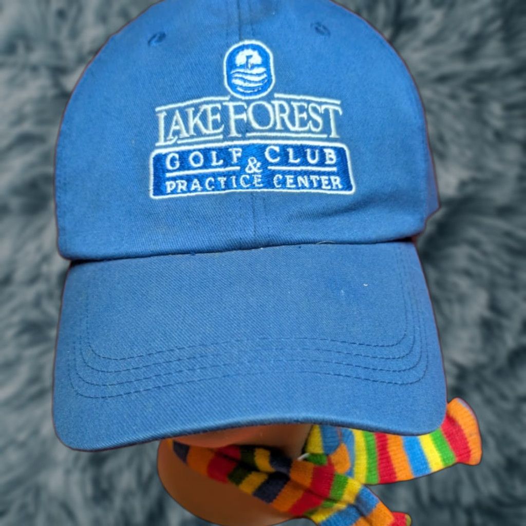 Vintage Ahead Lake Forest Golf Club Hat Adjustable Men Baseball Cap Blue Adjustable Strapback Ann Arbor MI Golf Tournament 90s (if applicable) Mens Size ONE SIZE - 1 Thumbnail