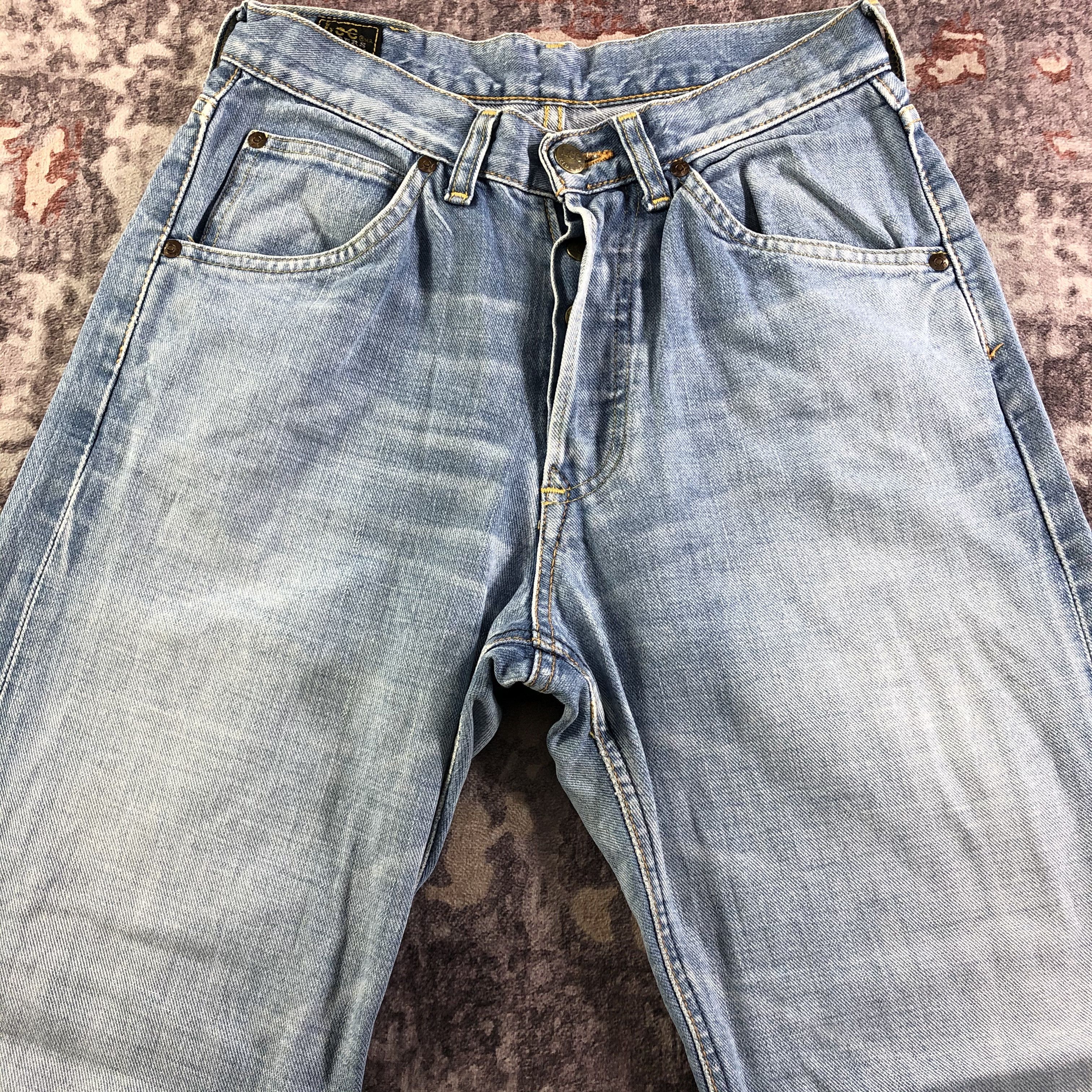 Lee × Vintage Vintage Blue Wash Lee Selvedge Jeans-JM3675 Size 29" - 3 Thumbnail