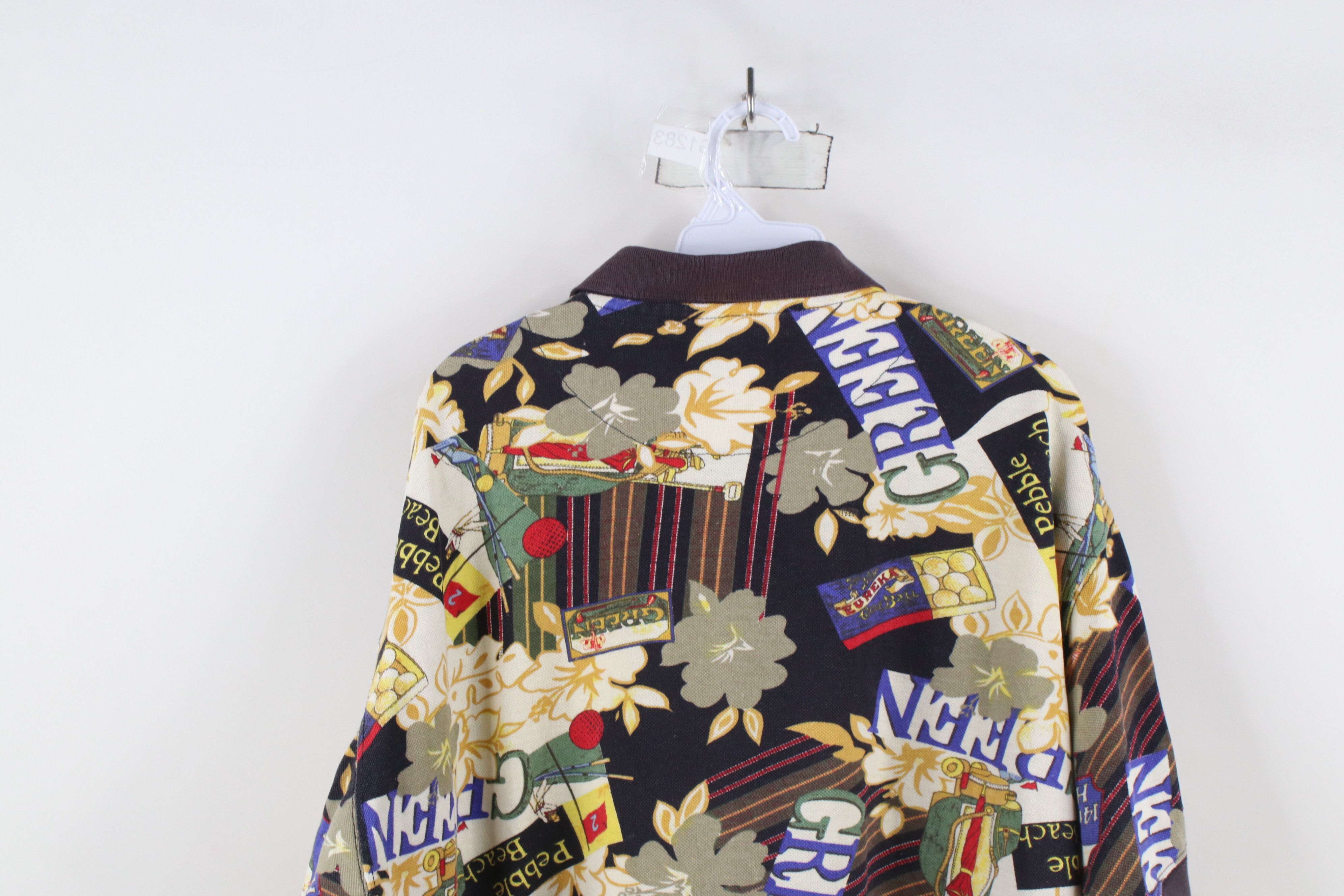 Vintage Vintage 90s Streetwear Flower All Over Print Golf Polo Shirt Size US M / EU 48-50 / 2 - 8 Thumbnail