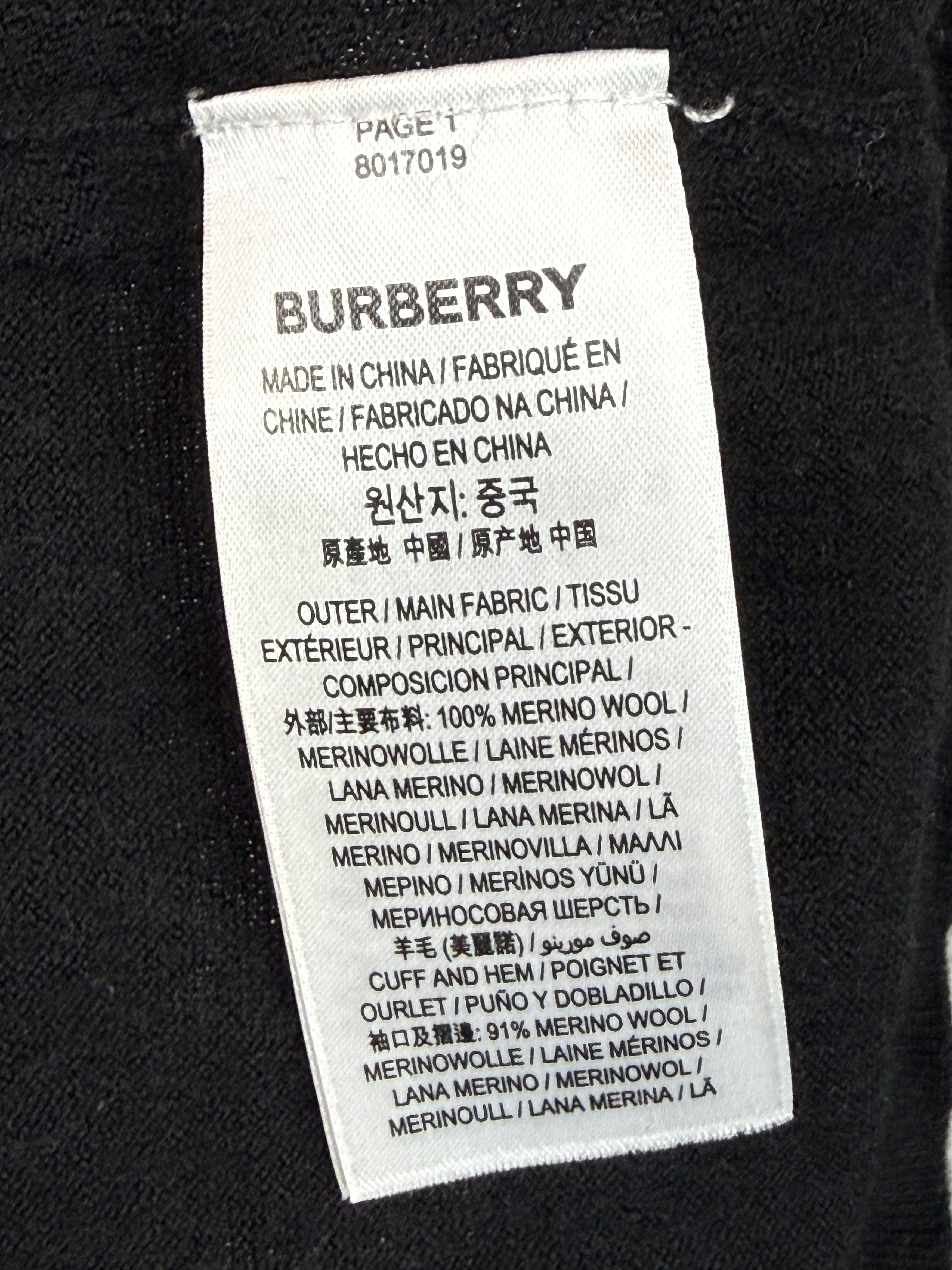 Burberry Burberry Wool Jumper Sweater Black Size XL Size US XL / EU 56 / 4 - 7 Thumbnail