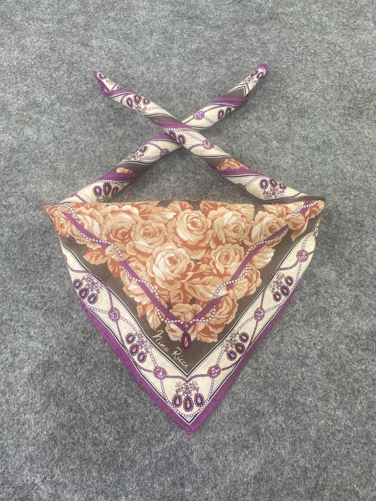 Vintage Nina Ricci Handkerchief / Bandana / Neckerchief-B077 Size ONE SIZE - 2 Thumbnail