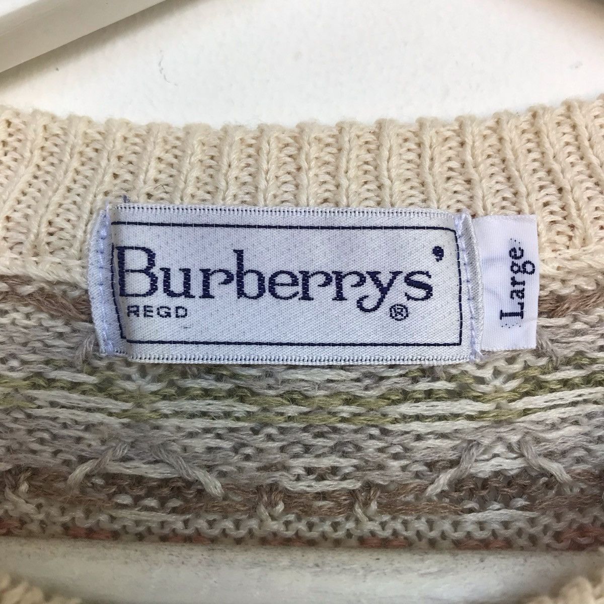 Burberry Vintage BURBERRYS fair isle pattern knit sweater Size US L / EU 52-54 / 3 - 6 Thumbnail