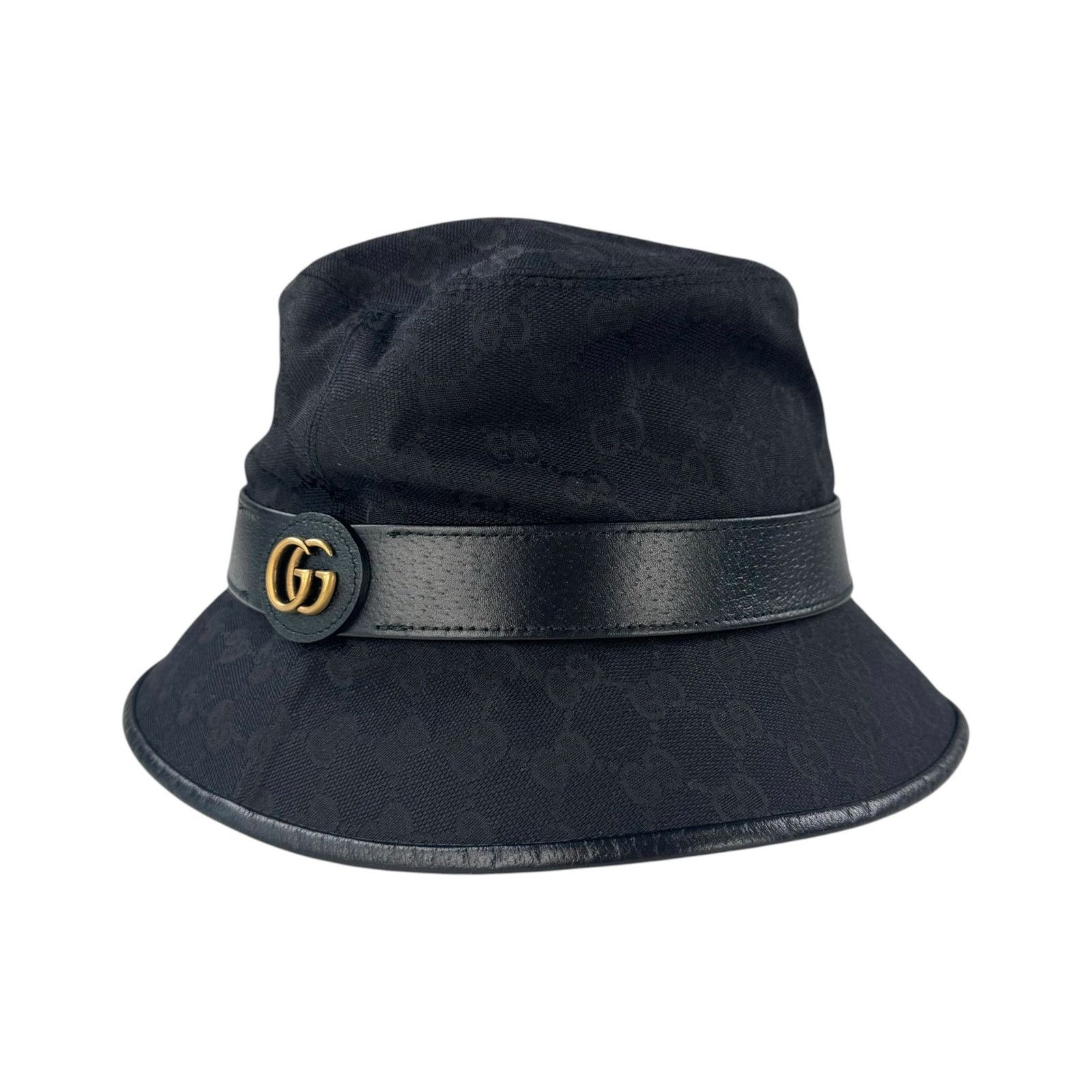 Gucci Gucci Monogram Black Bucket Hat Size ONE SIZE - 1 Thumbnail