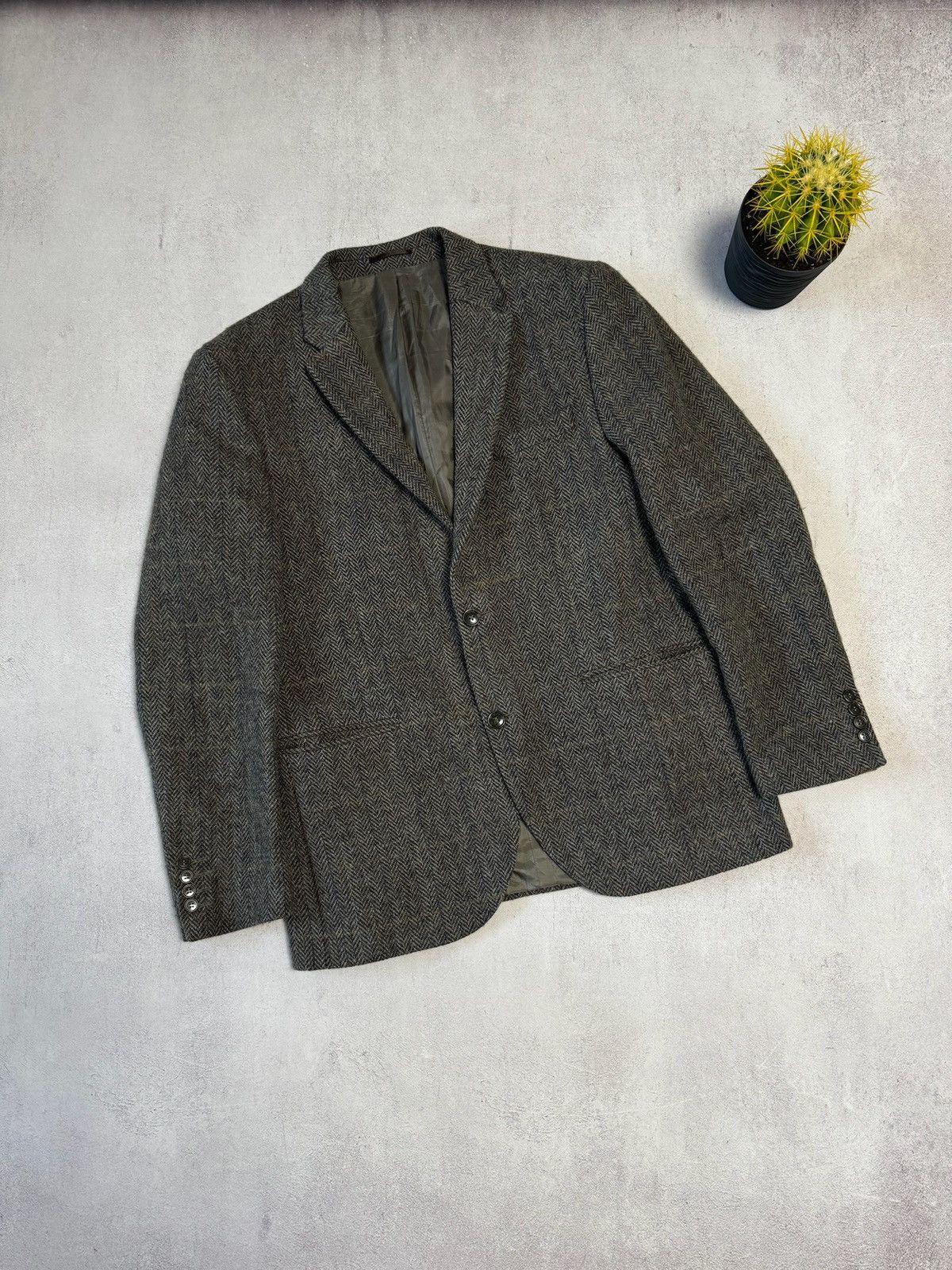 Harris Tweed × Vintage Vintage Harris Tweed Blazer Wool Mens 42R Size 90s Size 42R - 1 Thumbnail